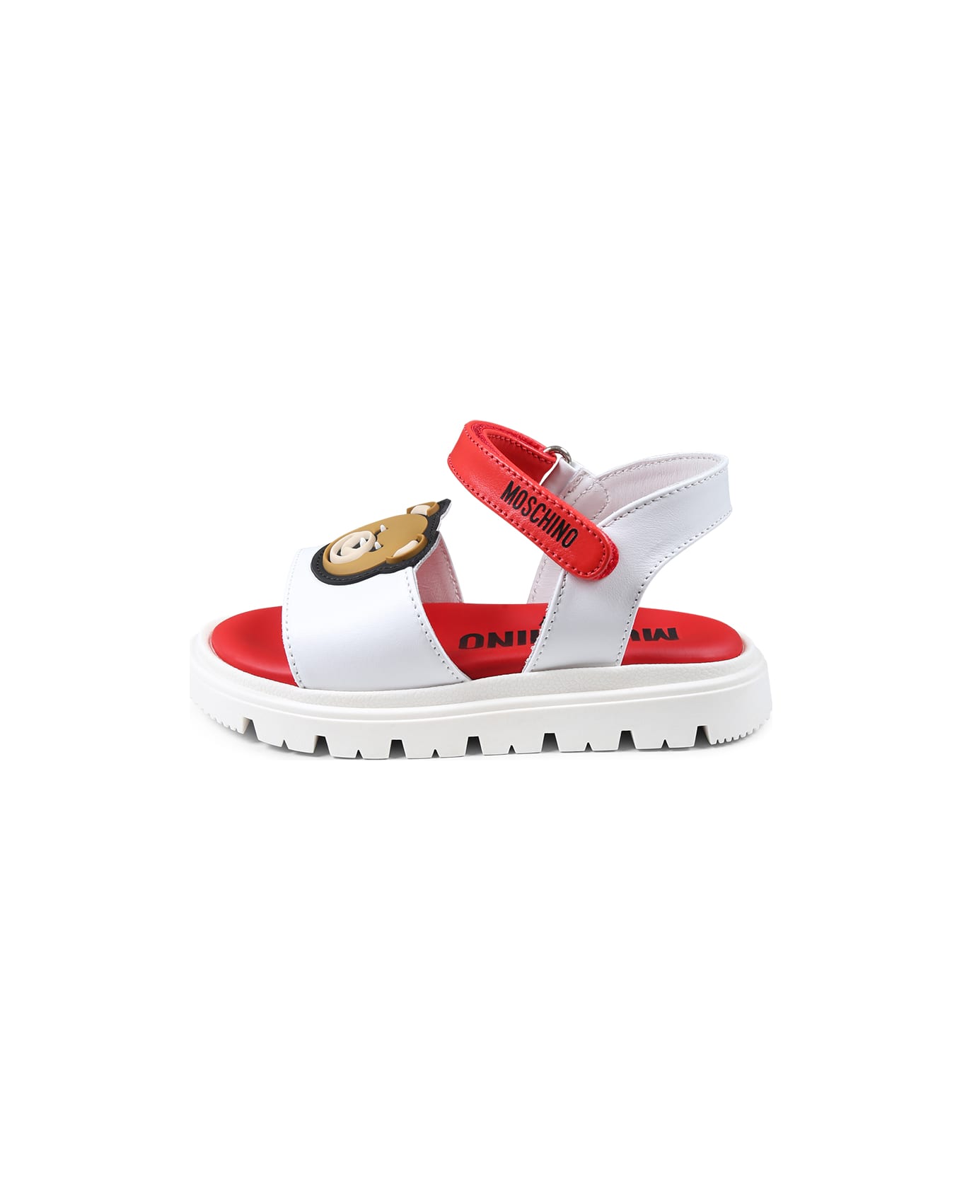 Moschino Red Sandals For Bab Girl And Girl - Multicolor