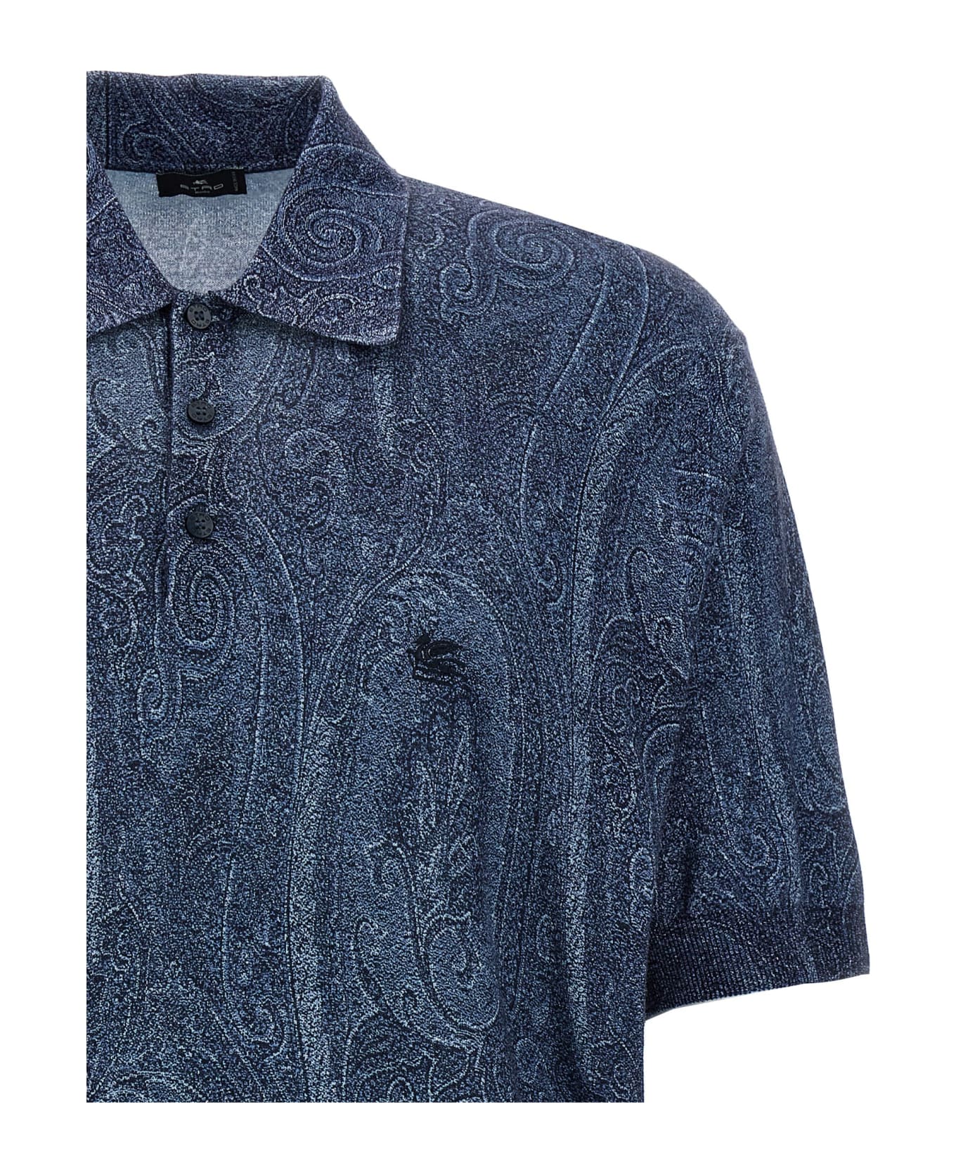 Etro 'paisley' Polo Shirt - Blue