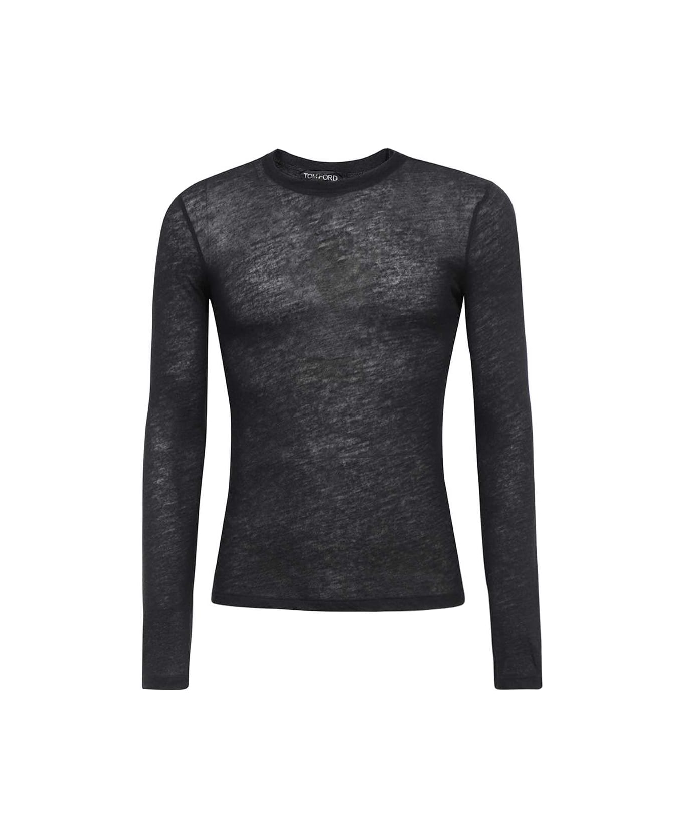 Tom Ford Crew-neck Cashmere Sweater - black