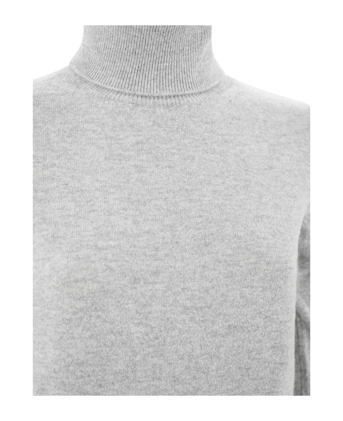 Max Mara Studio Cashmere Turtleneck - 008 grigio