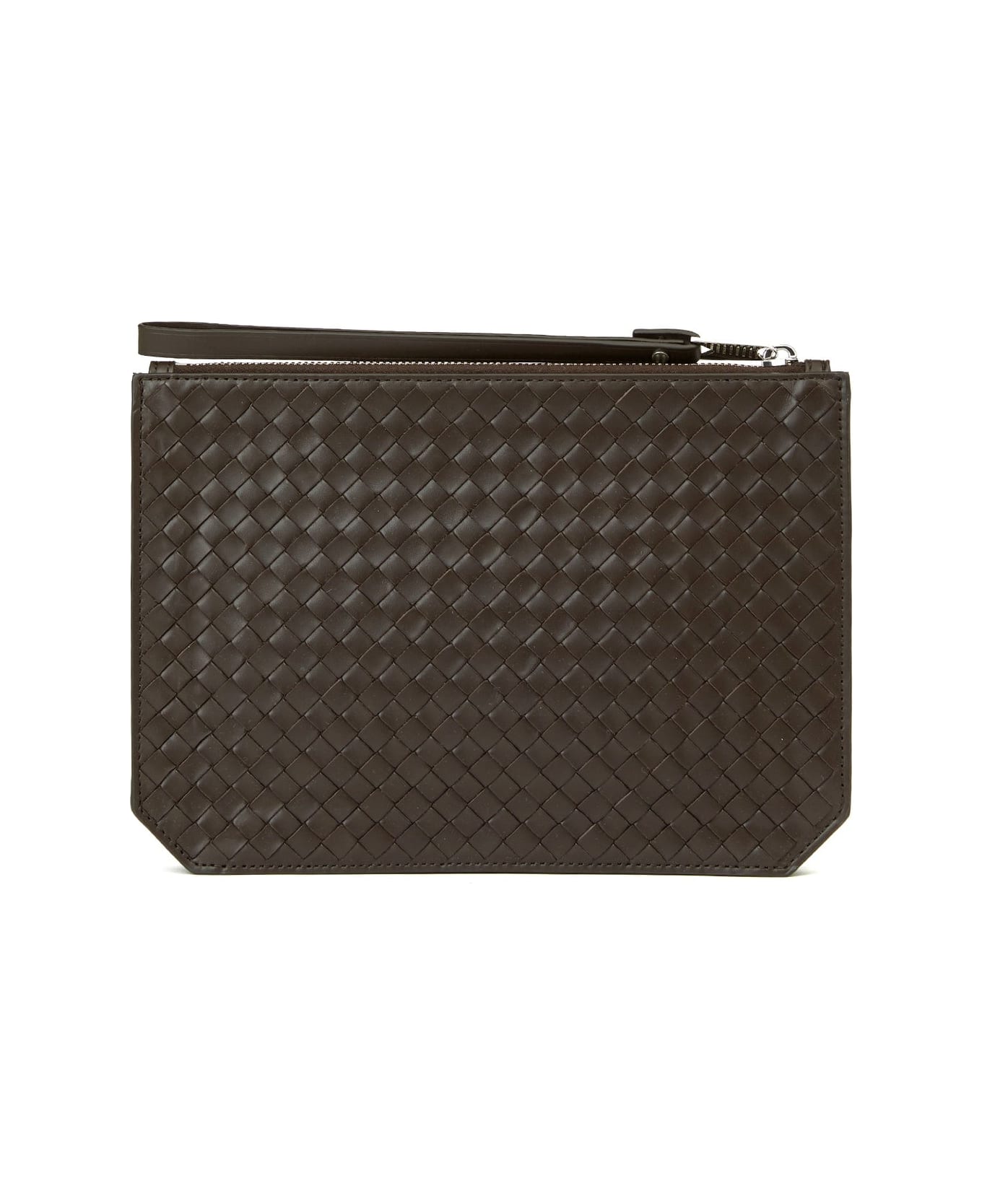 Bottega Veneta Intrecciato Piccolo Standing Pouch - Brown