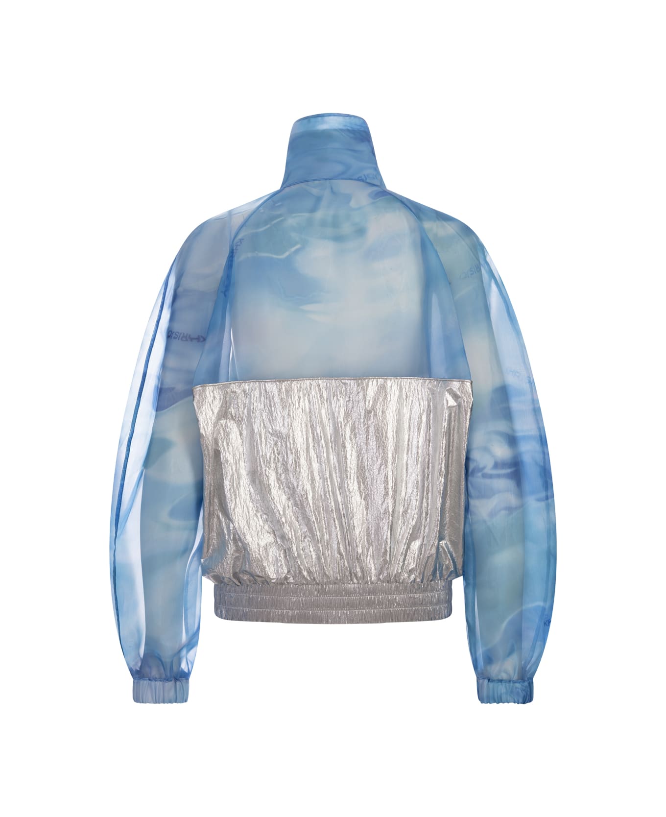 Khrisjoy Air Moon Windbreaker Jacket In Tropical Breeze - Gnawed Blue