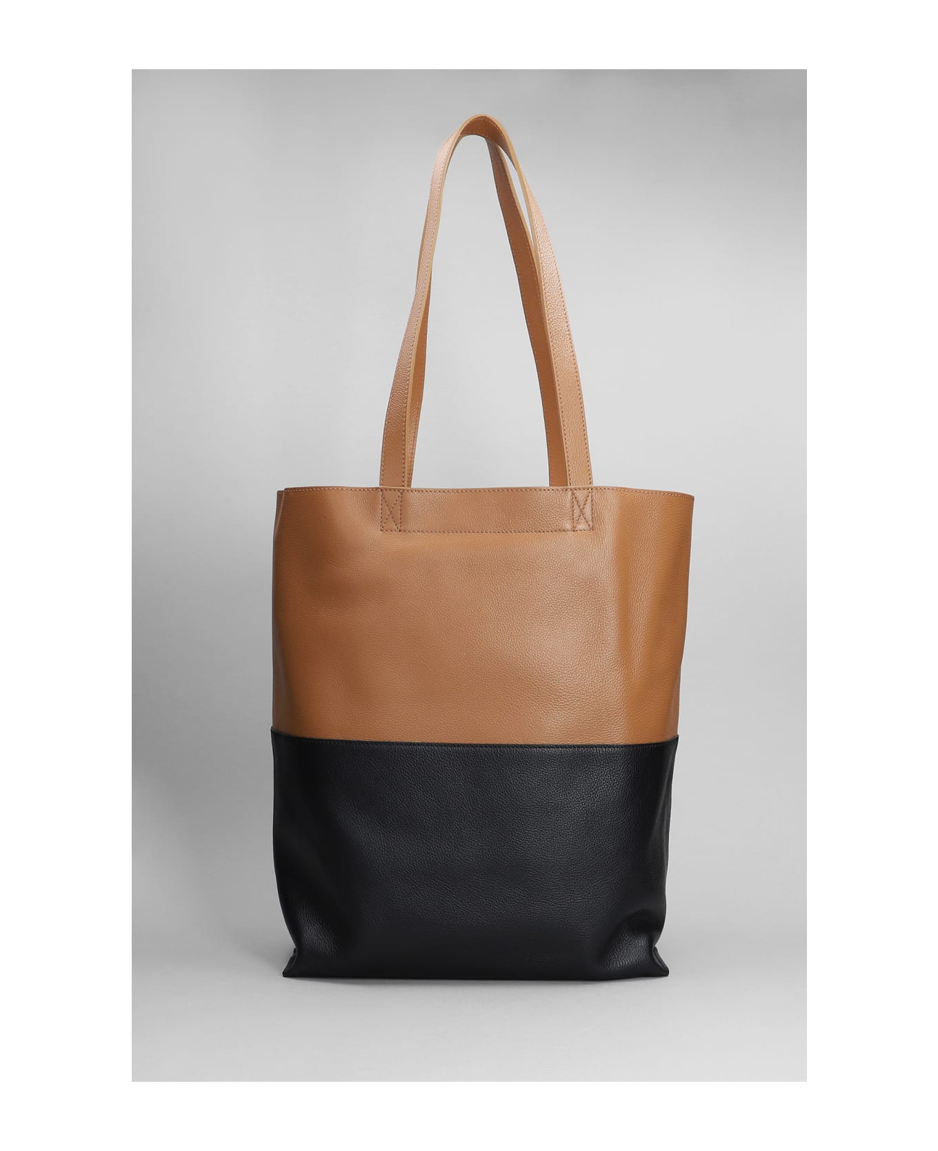 A.P.C. Maiko Bicolore Tote In Brown Leather - brown トートバッグ