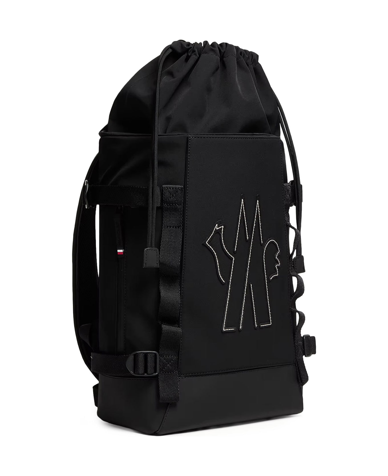 Moncler Grenoble Nylon Backpack With Logo Patch - Black