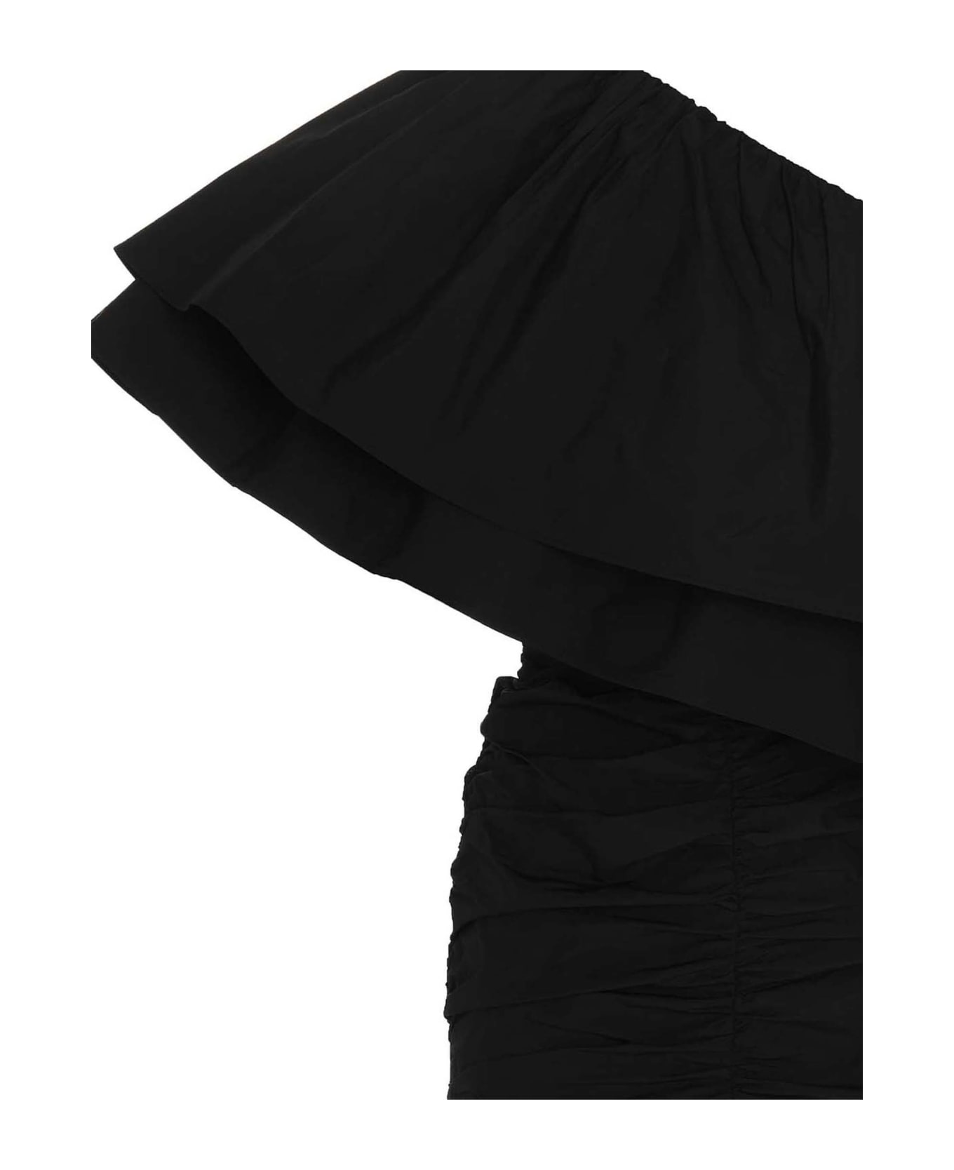 Rotate by Birger Christensen One-shoulder Gathered Dress - Black   ワンピース＆ドレス