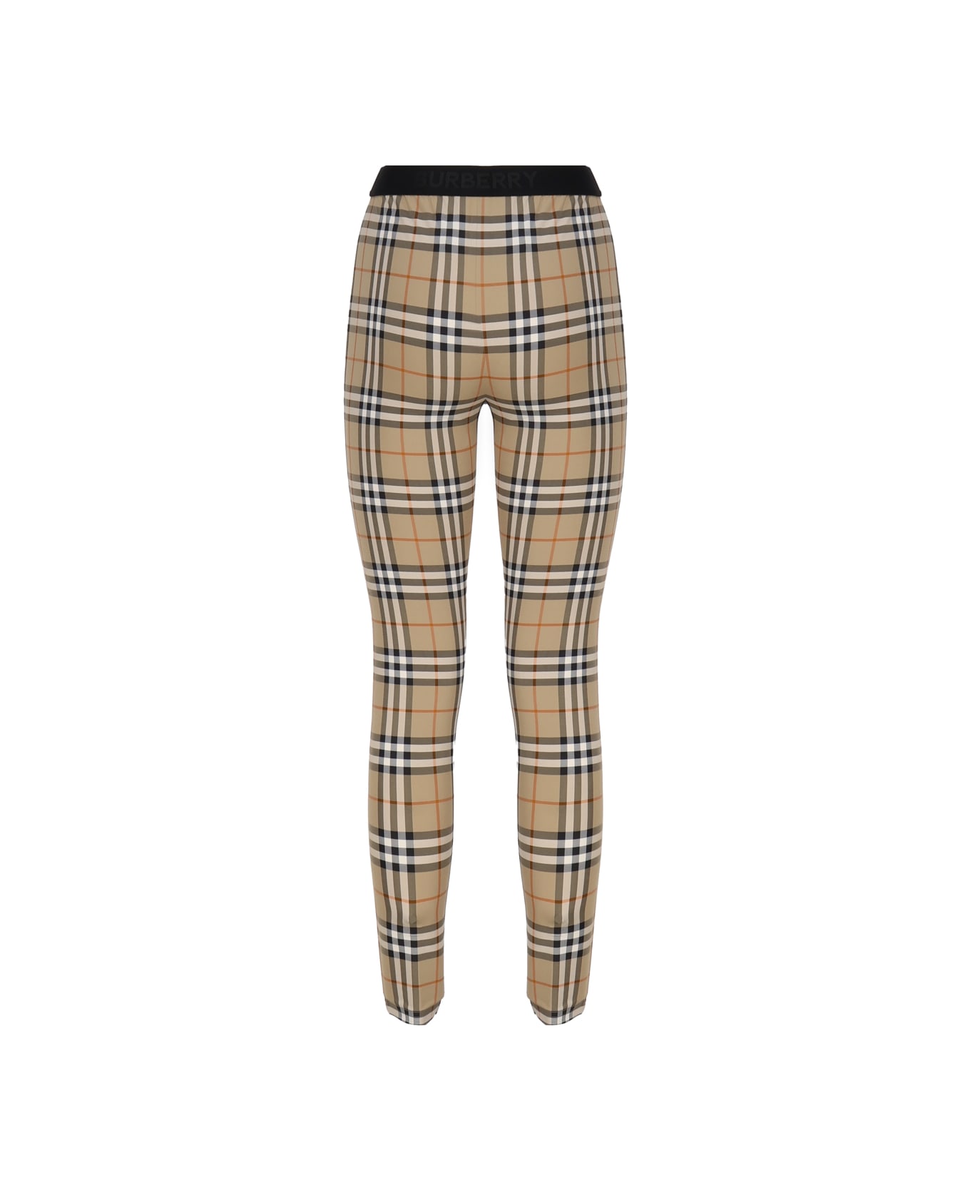 Burberry Tartan Pattern Trousers - Beige