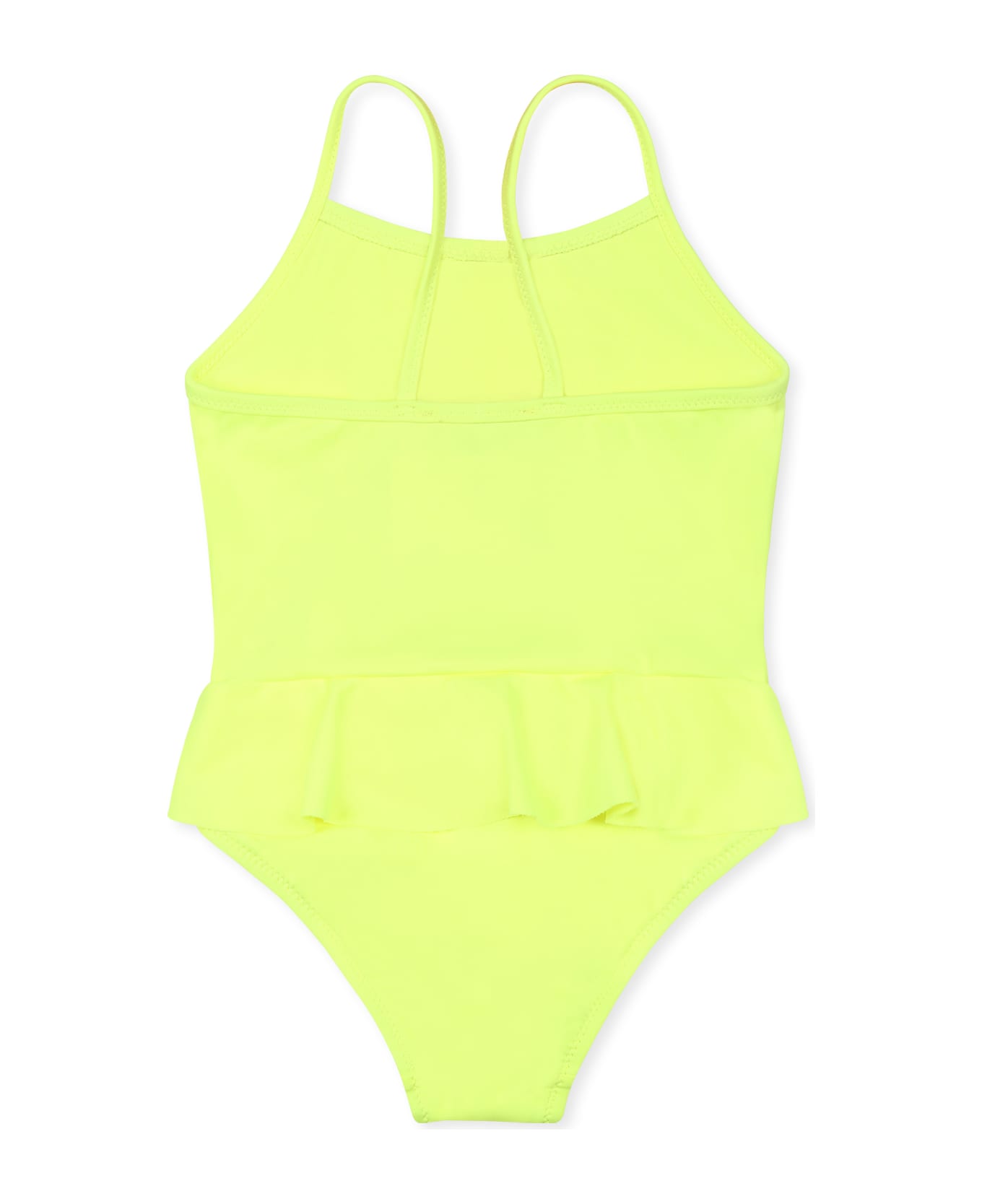 Diesel Yellow Swimsuit For Baby Girl With Logo - Yellow