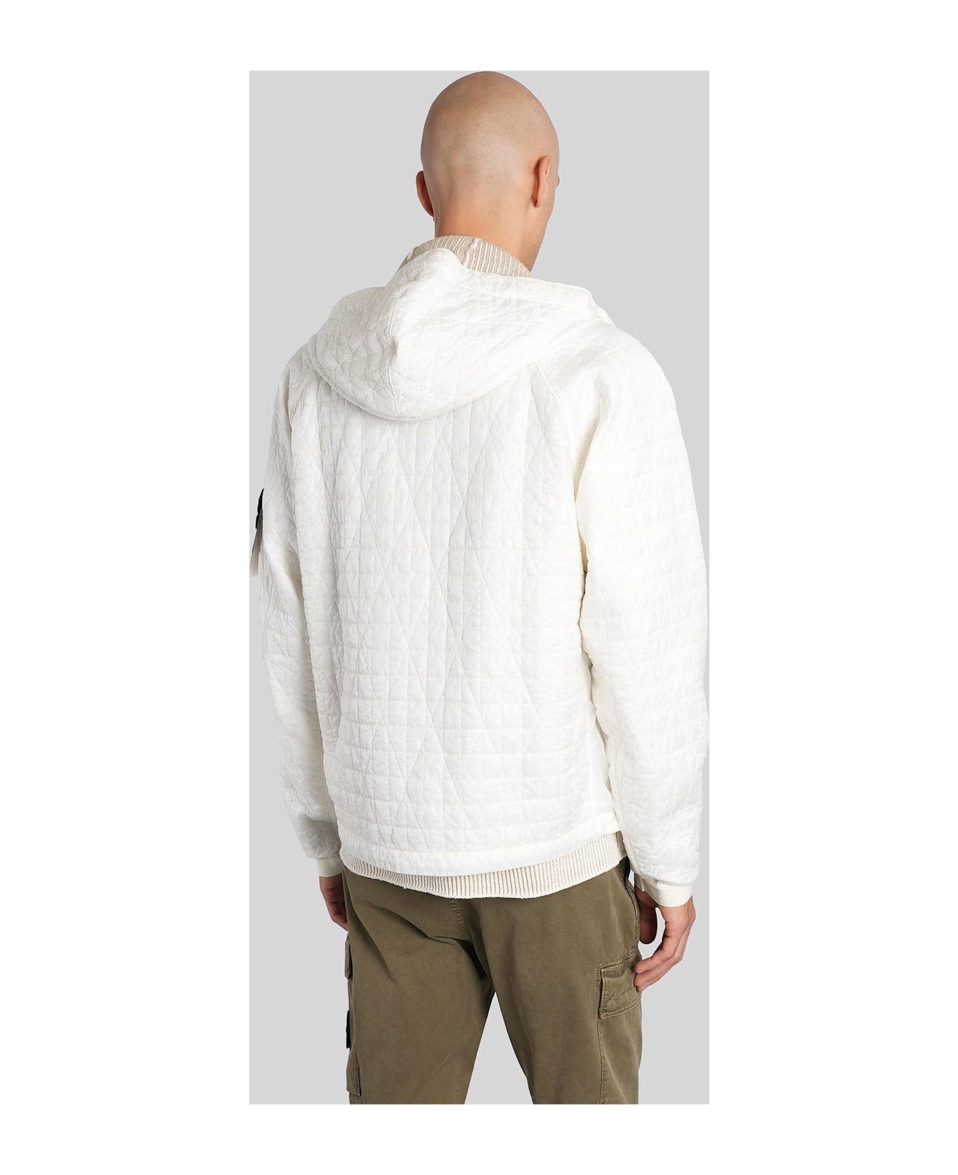 Stone Island Casual Jacket In Beige Polyamide - beige