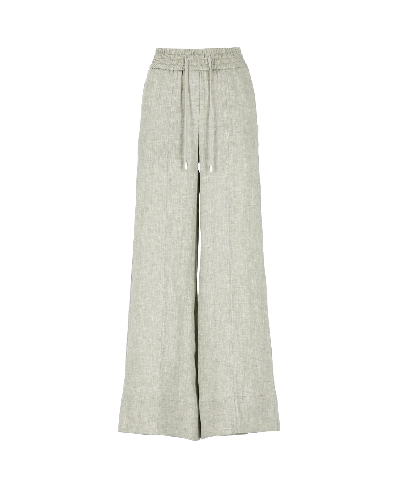 Peserico Linen Trousers - Green ボトムス