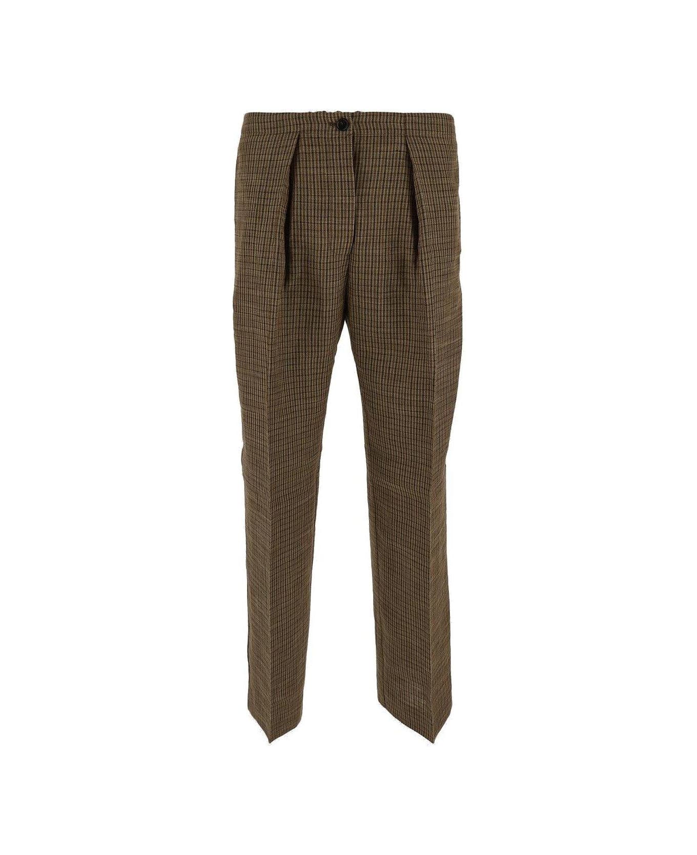 Acne Studios High-waisted Wide-leg Trousers - BPH MULTI BROWN ボトムス