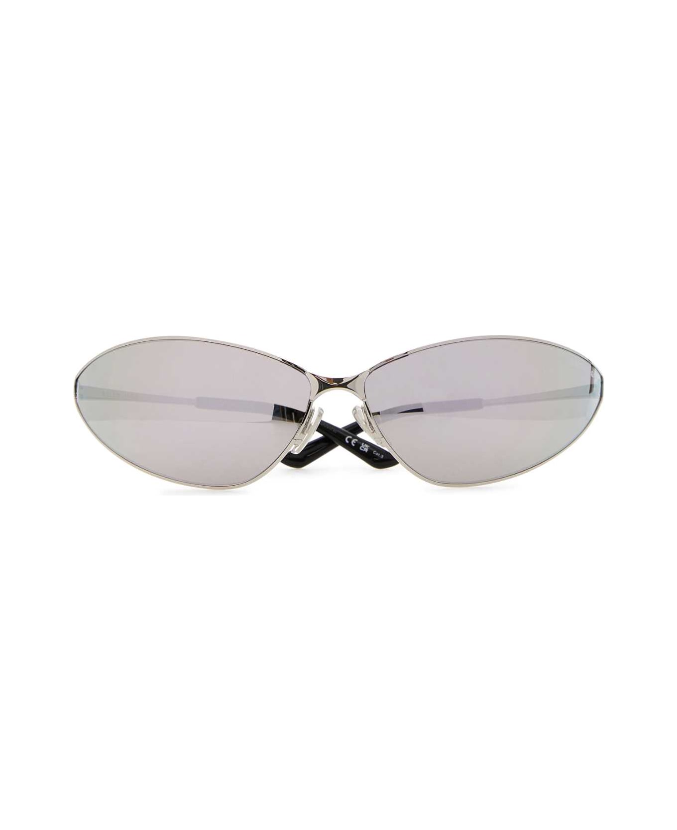 Balenciaga Silver Metal Razor Sunglasses - SILVER
