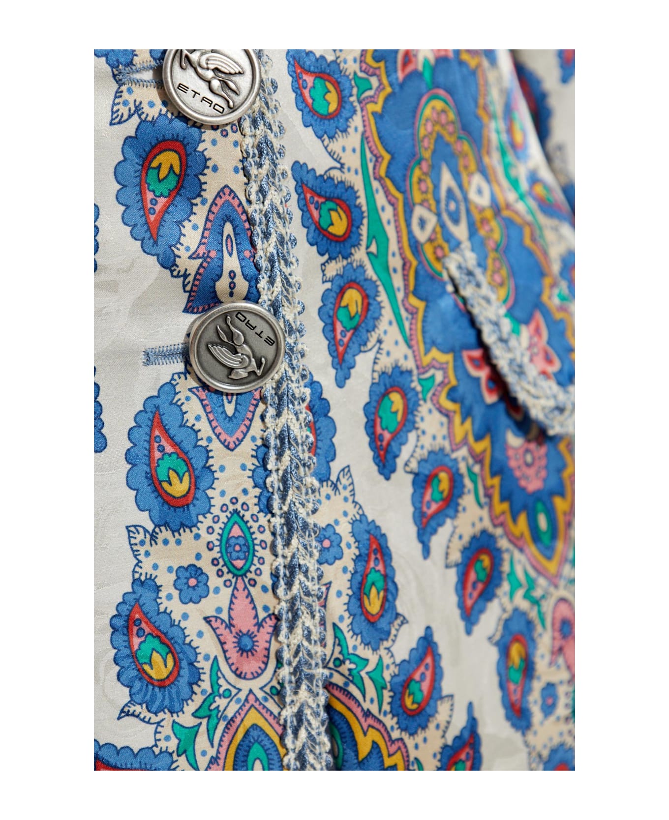 Etro Lightweight Paisley Print Coat - White