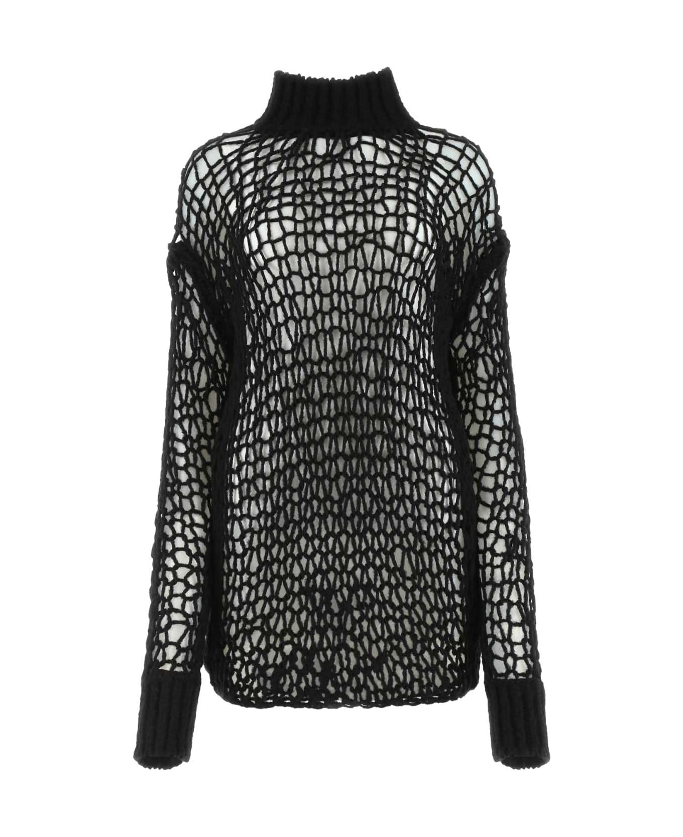 Ann Demeulemeester Black Wool Blend Sweater - 099 ニットウェア