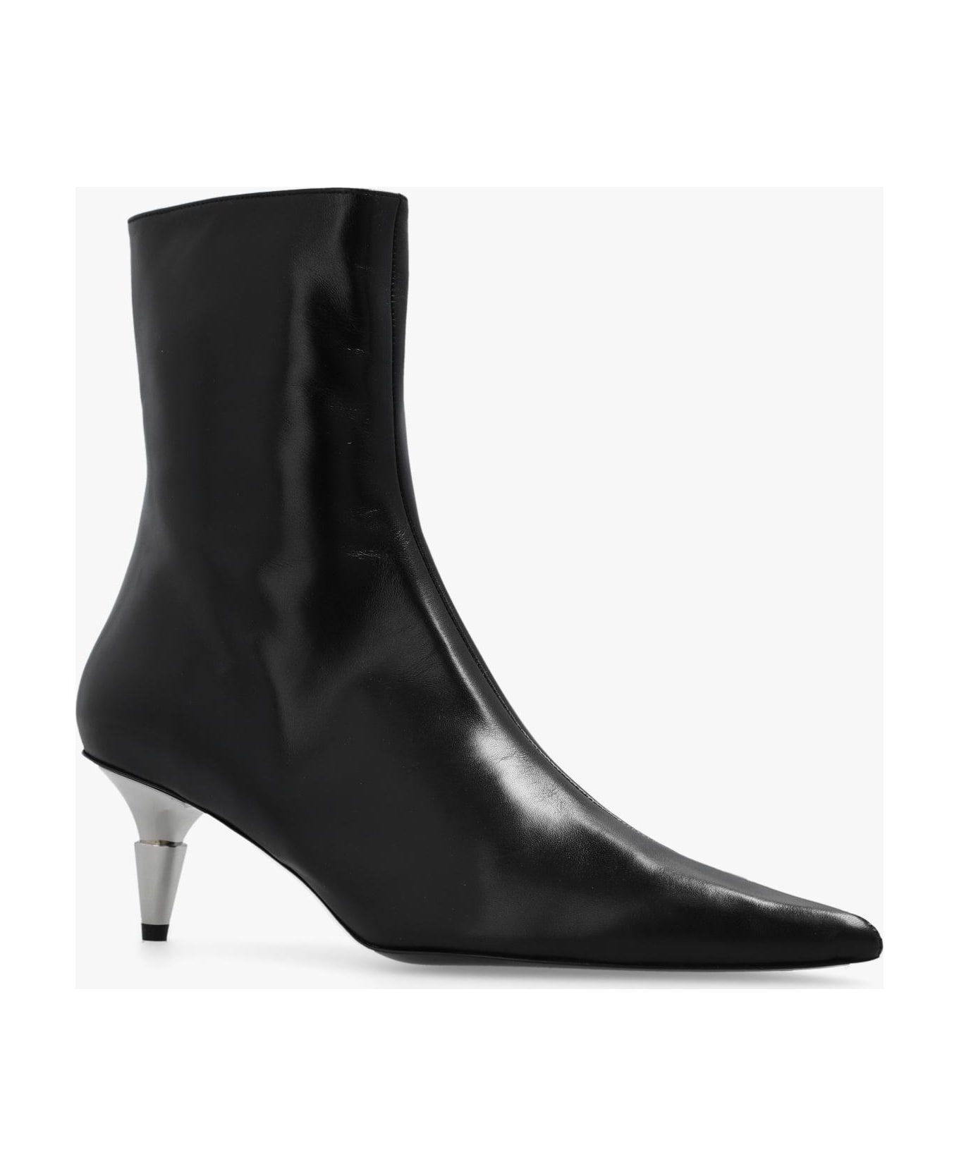 Proenza Schouler 'spike' Heeled Ankle Boots In Leather - Black ブーツ