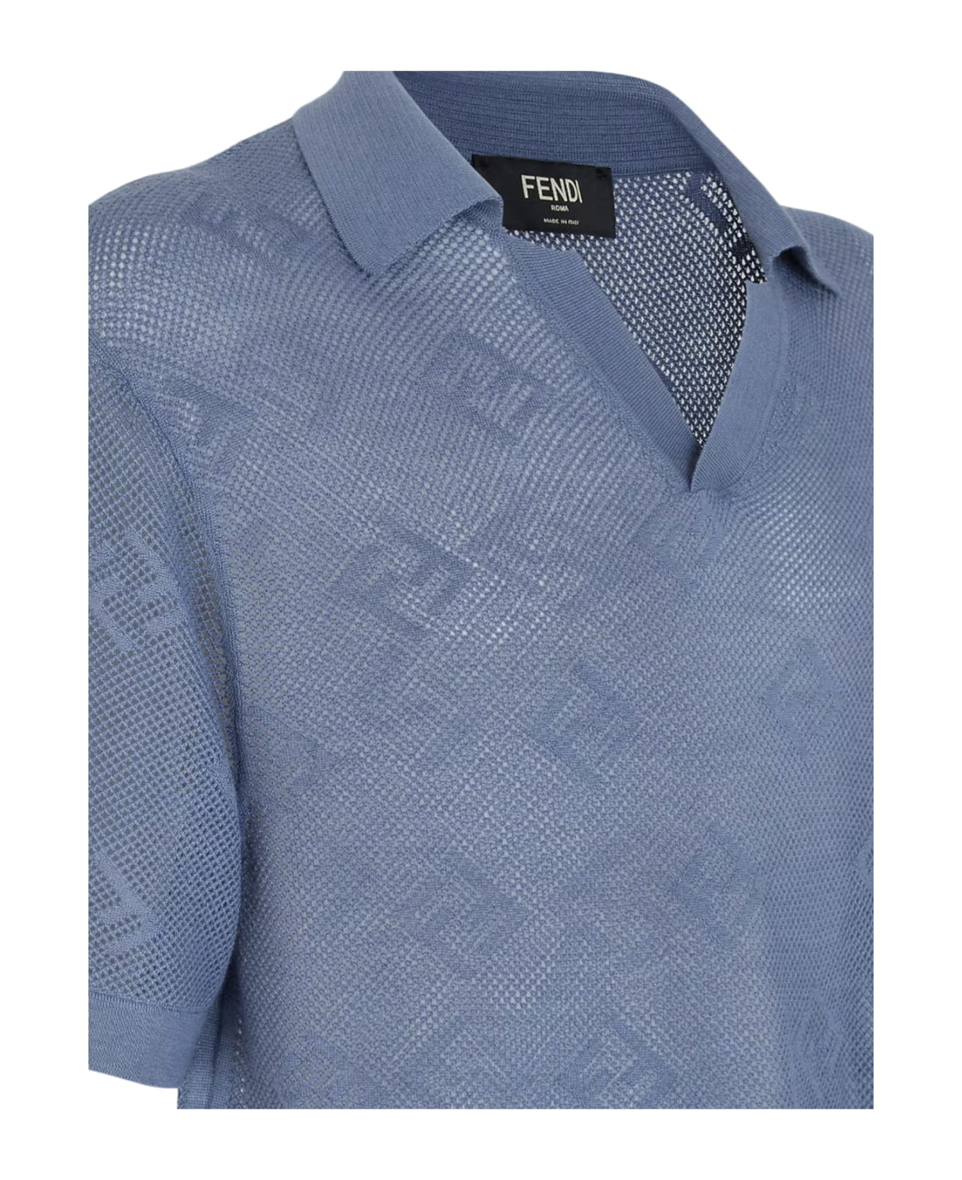 Fendi Polo Knit Ff Net - Gct Jeans