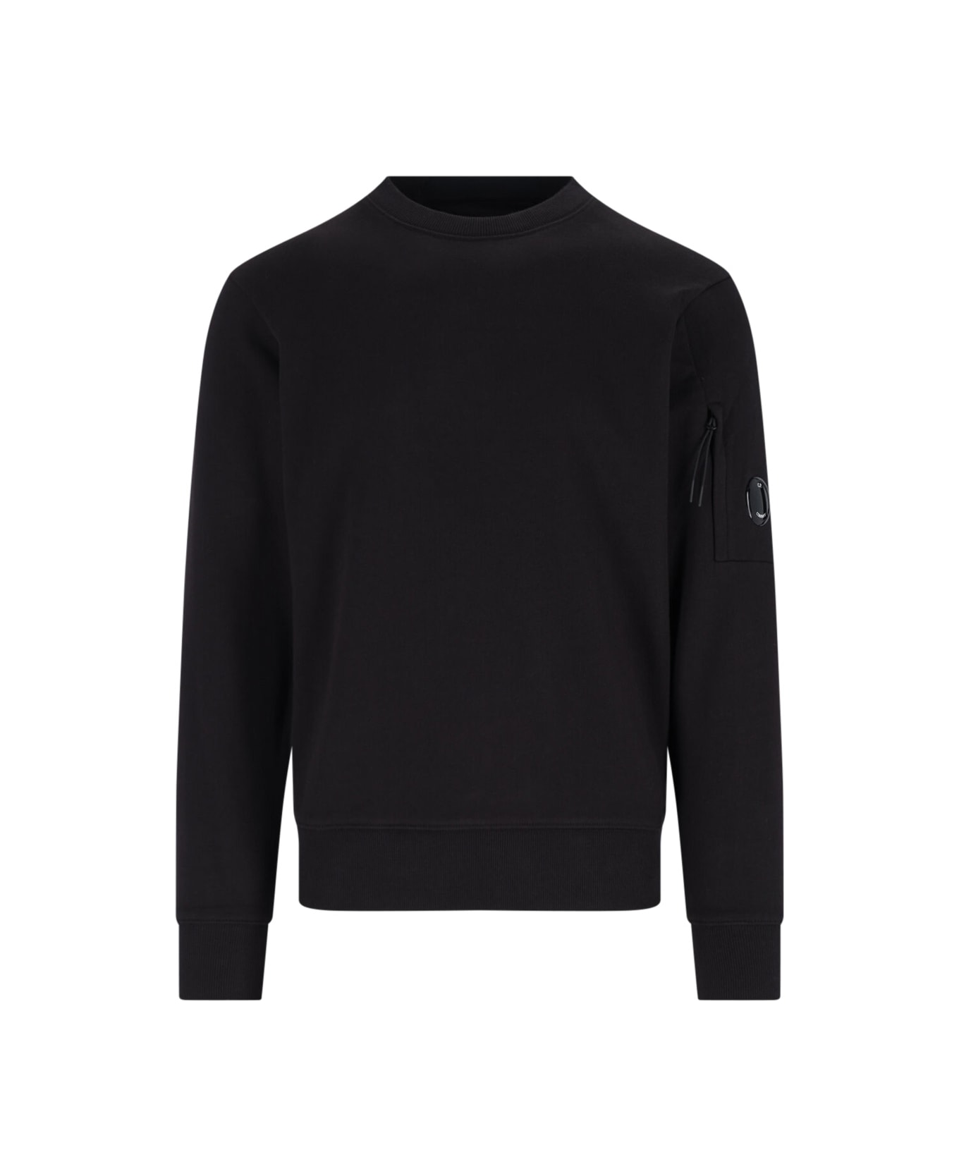 C.P. Company Logo Crewneck Sweatshirt - BLACK