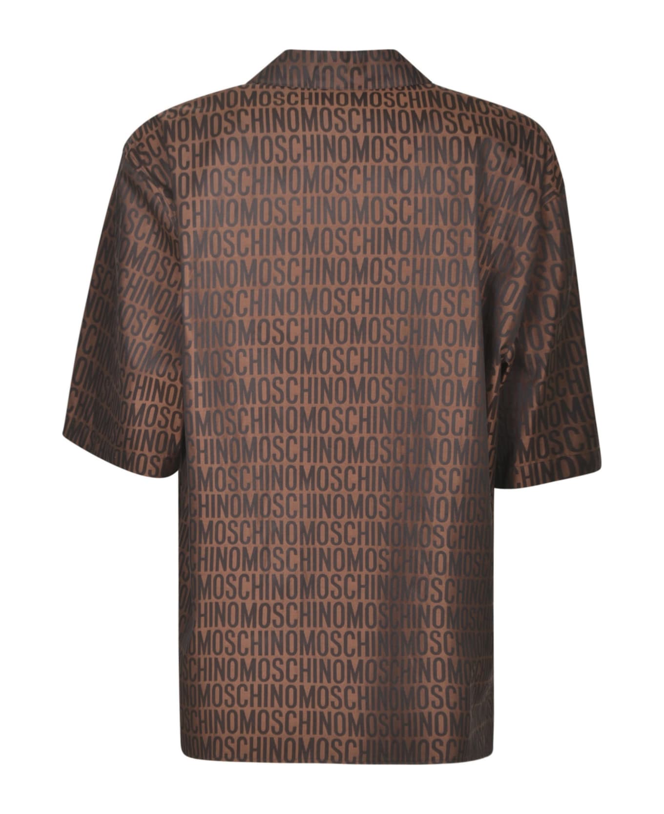 Moschino Logo Monogram Shirt - Brown/Black シャツ