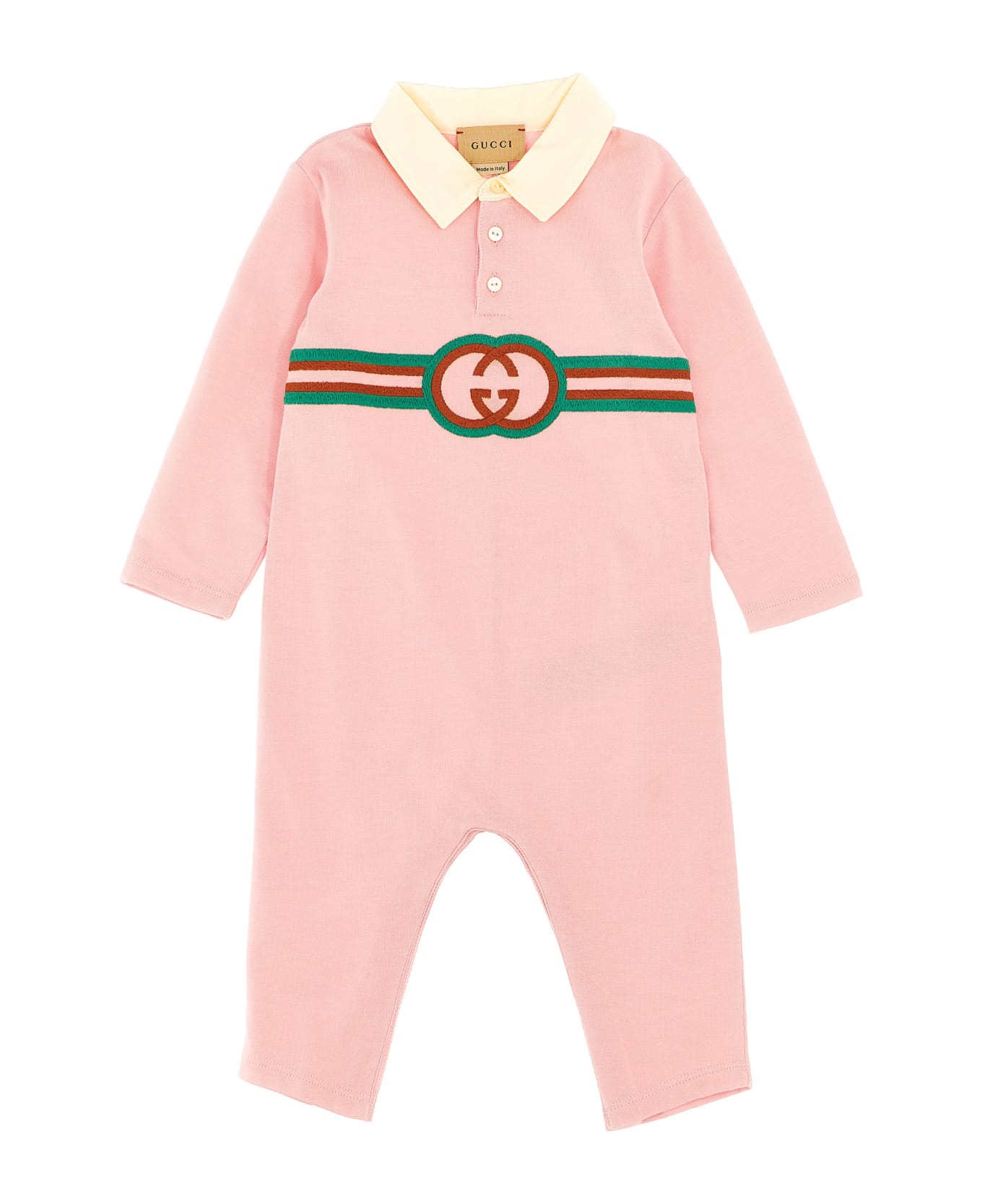Gucci Logo Embroidery Jumpsuit ボディスーツ＆セットアップ