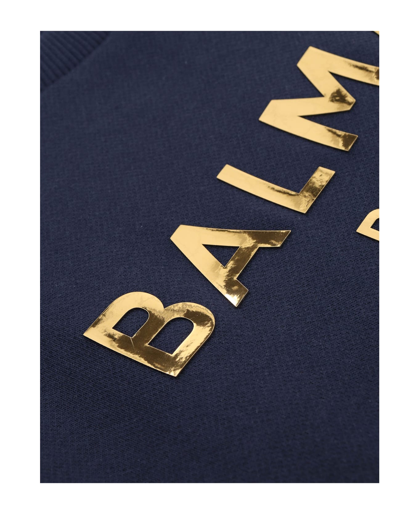 Balmain Blue Sweatshirt With Logo - BLUE