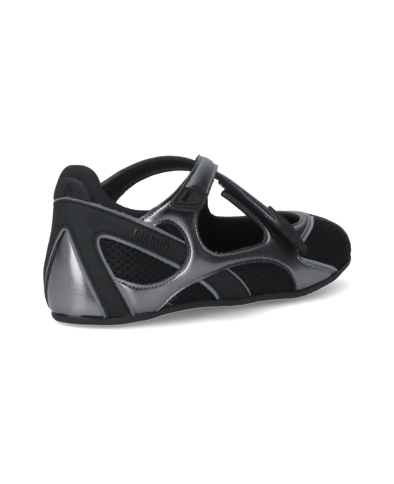The Attico 'floor 01' Flat Ballet Flats - BLACK/SILVER