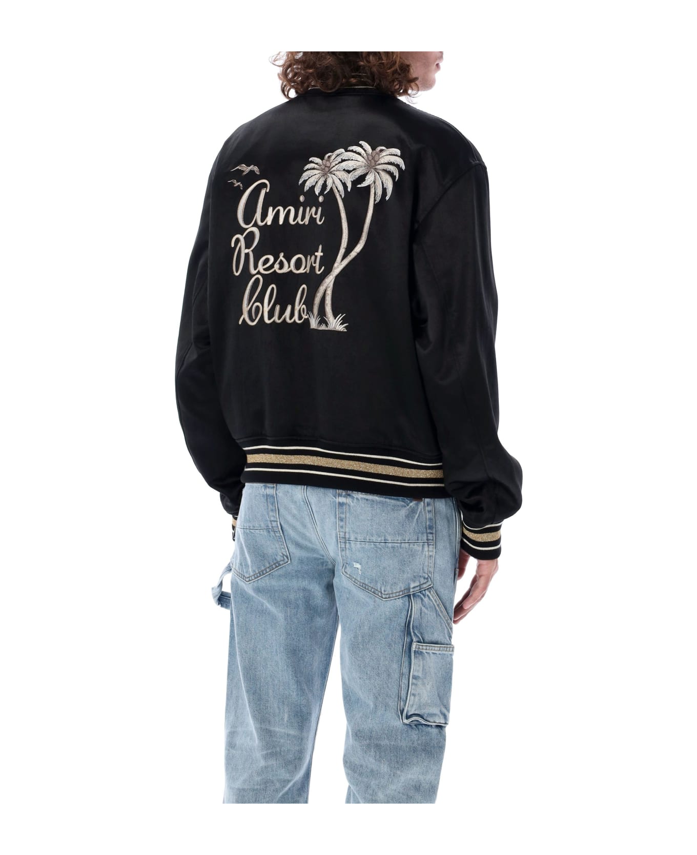 AMIRI Resort Club Varsity Jacket - BLACK