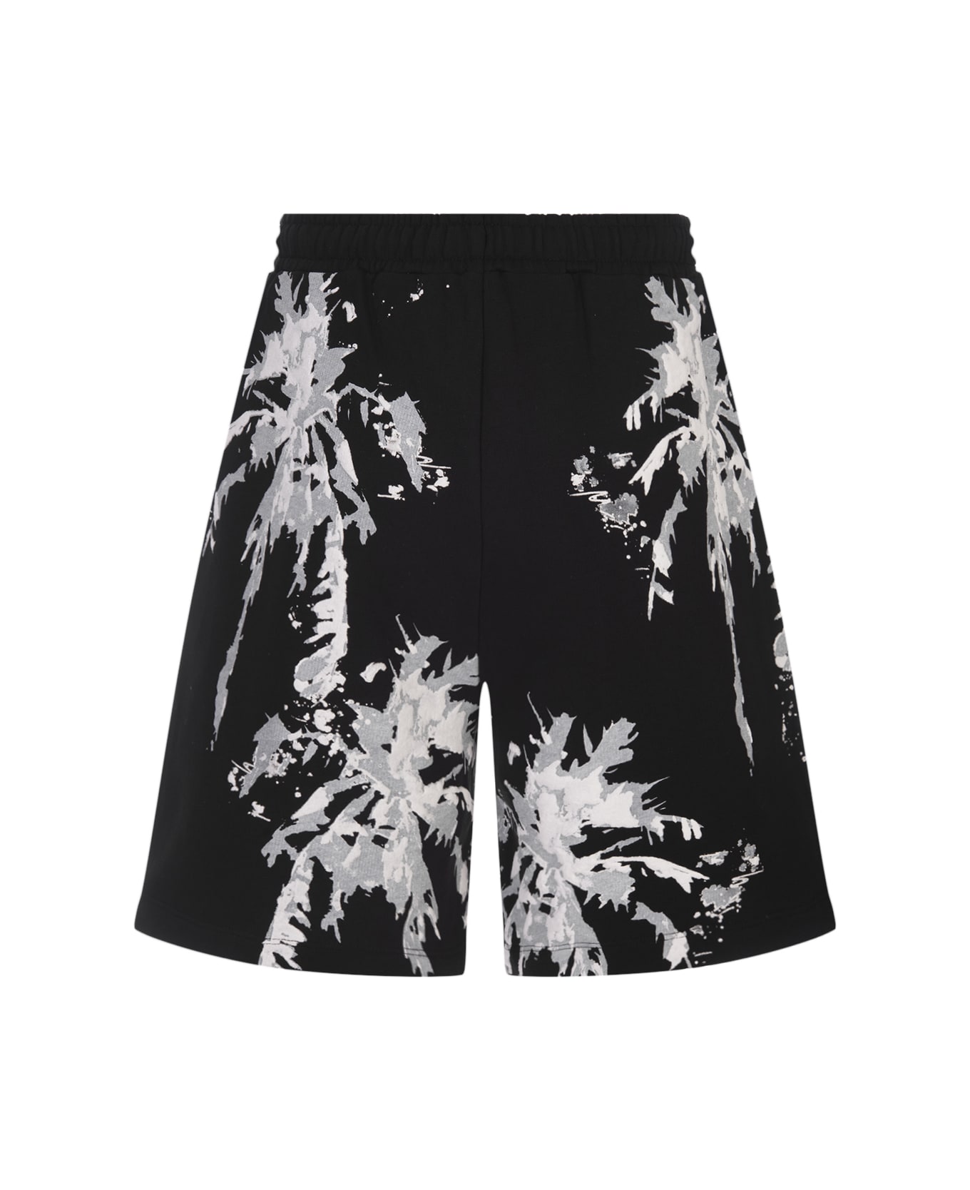 Barrow Black Shorts With Palms Graphic Print