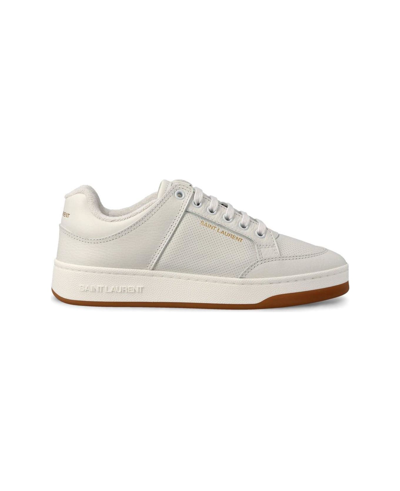 Saint Laurent Sl/61 Lace-up Sneakers - Blanc Opt/blanc Opt/