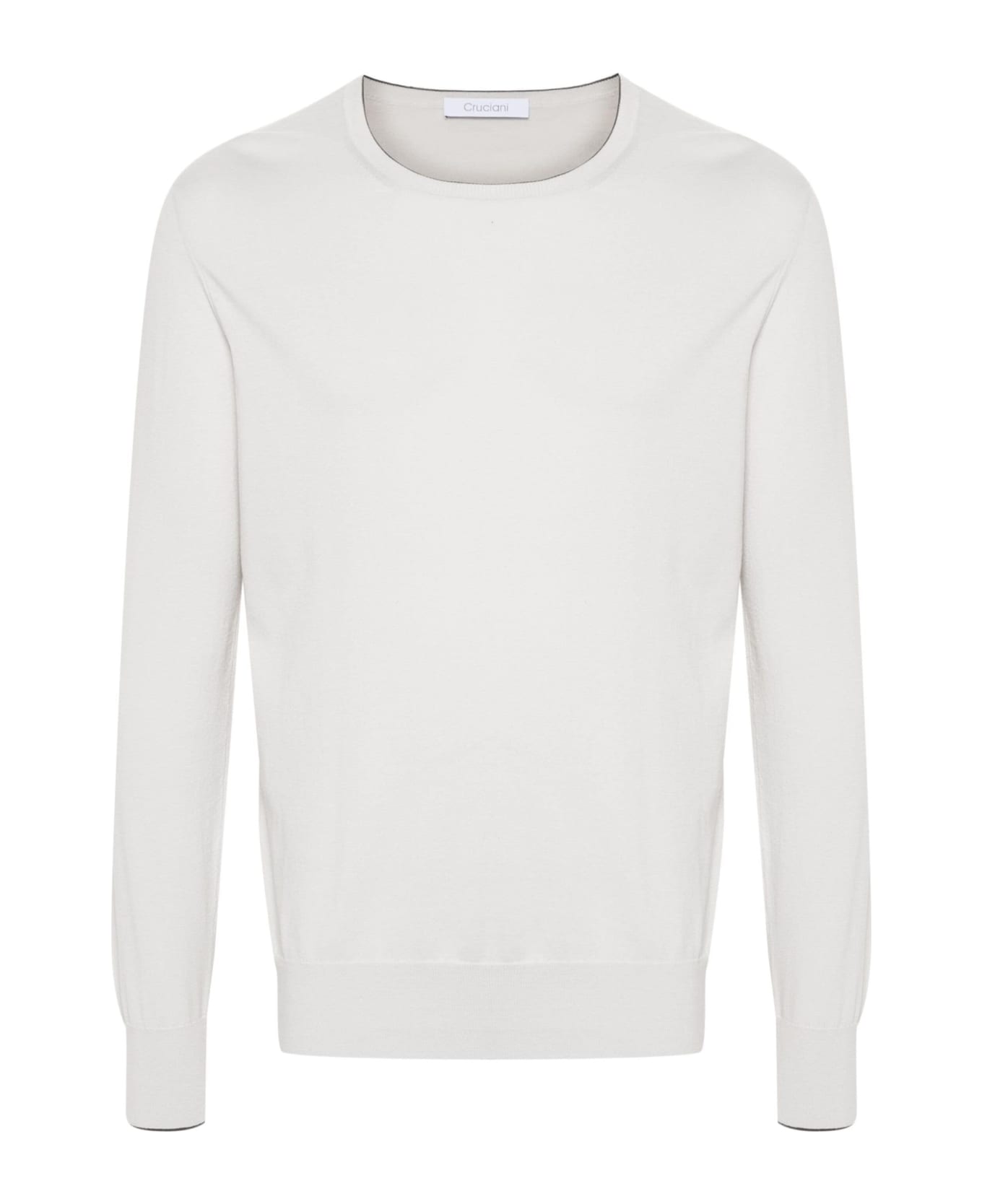 Cruciani Light Grey Cotton Sweater - Grey フリース