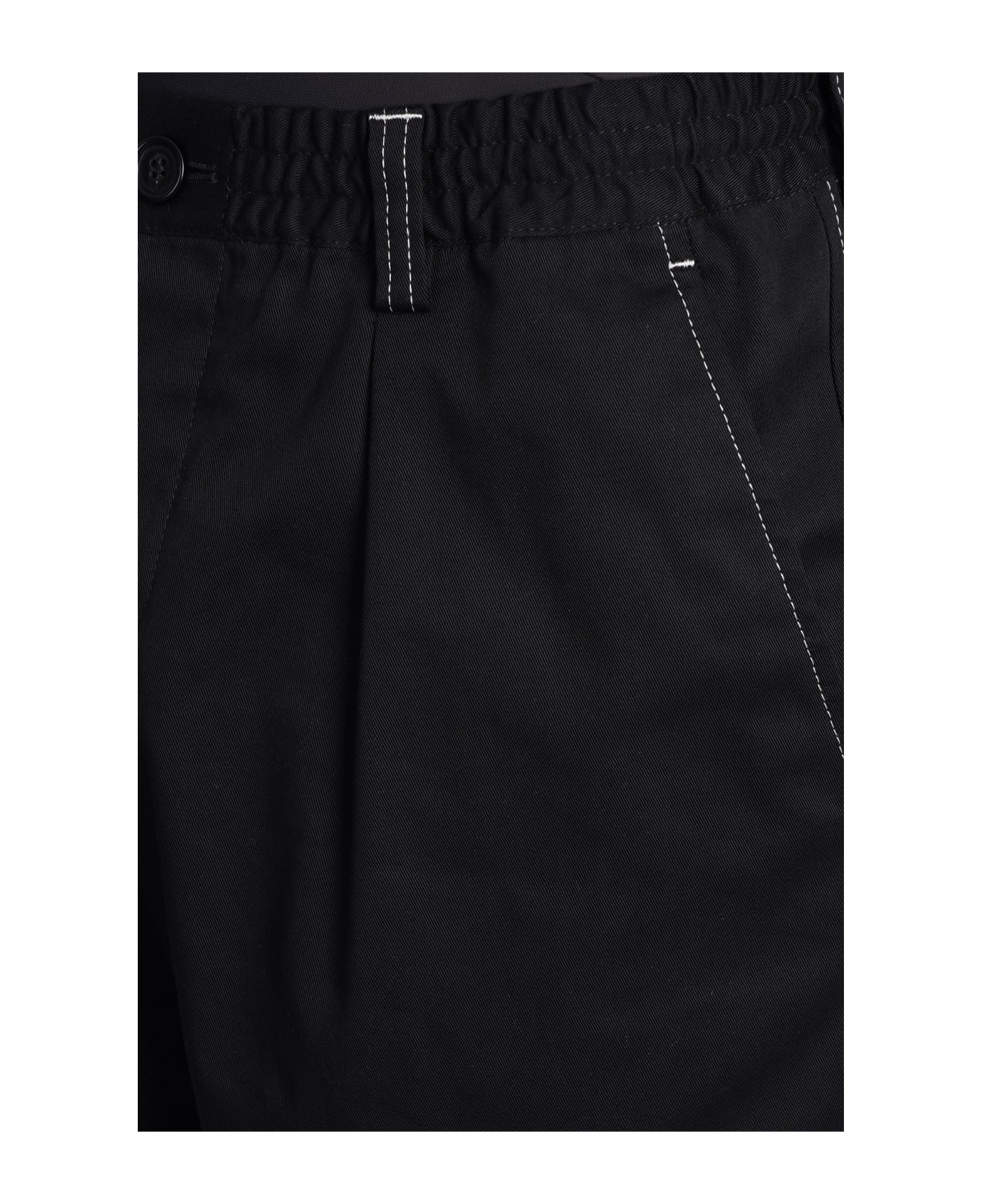 Marni Pants In Black Cotton - Nero ボトムス