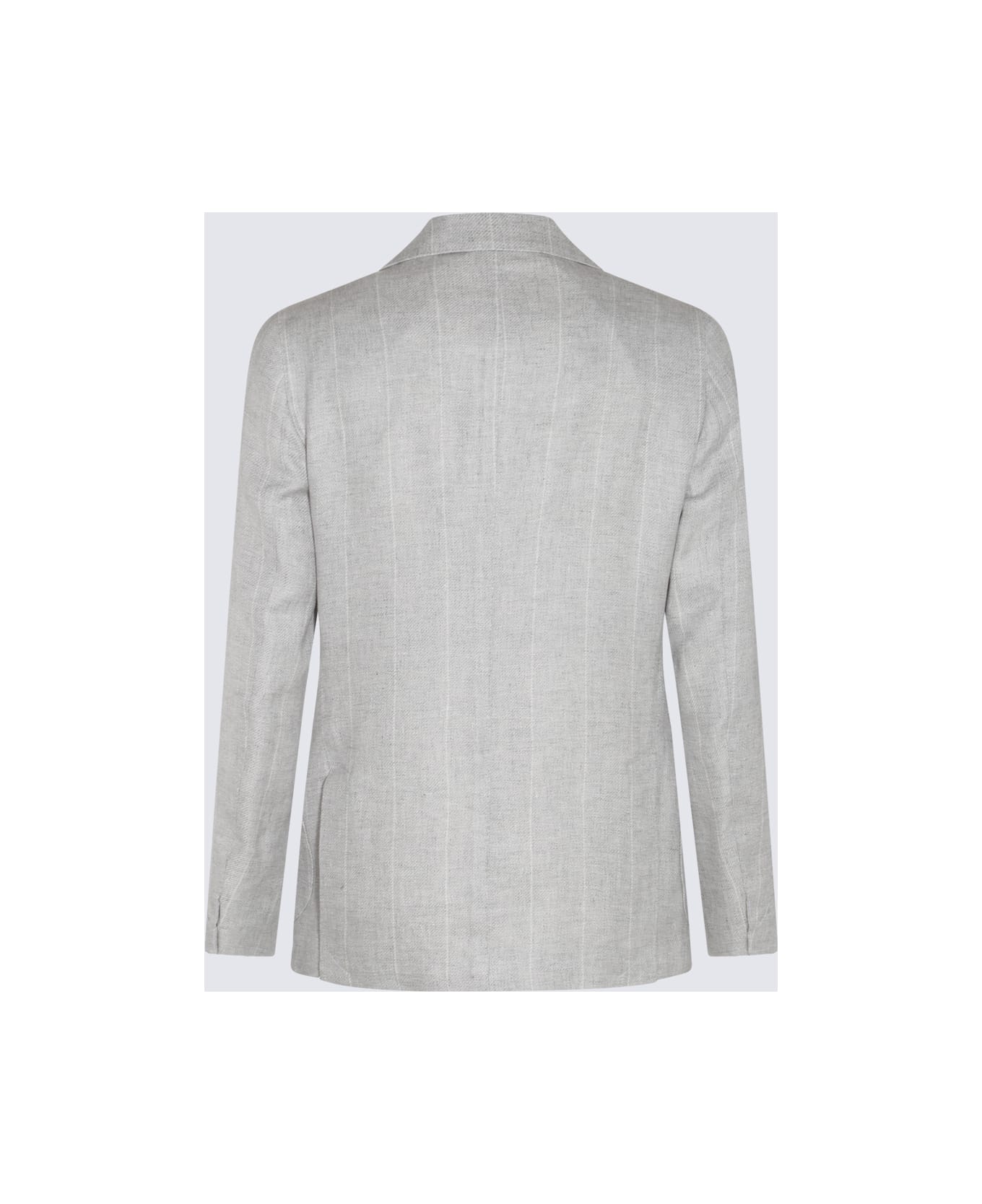 Eleventy Grey Linen And Wool Suits