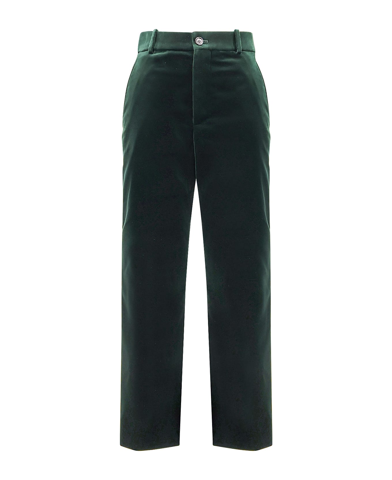 Saint Laurent Velvet Trousers - EMERAUDE