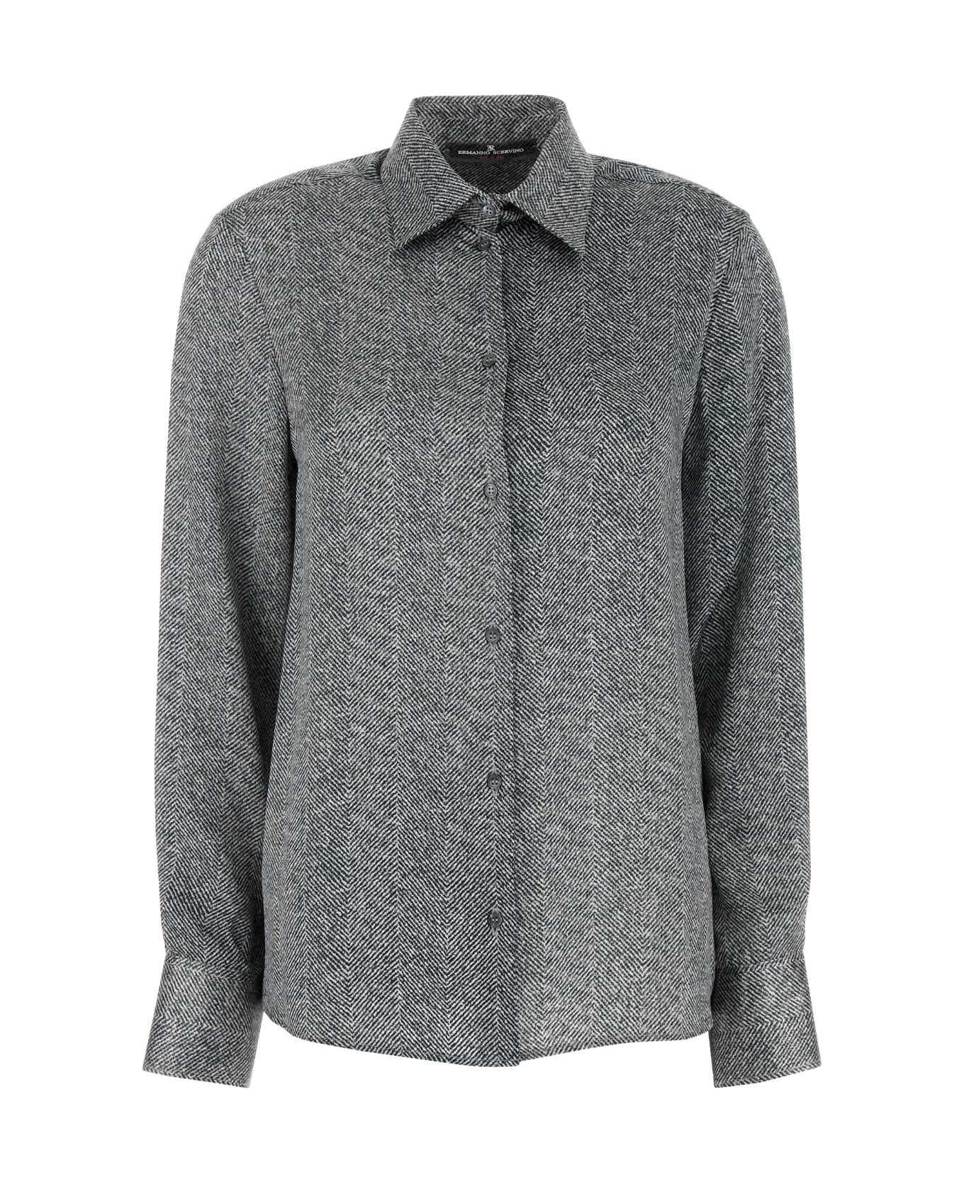 Ermanno Scervino Printed Satin Shirt - STRESCABIANCANERA