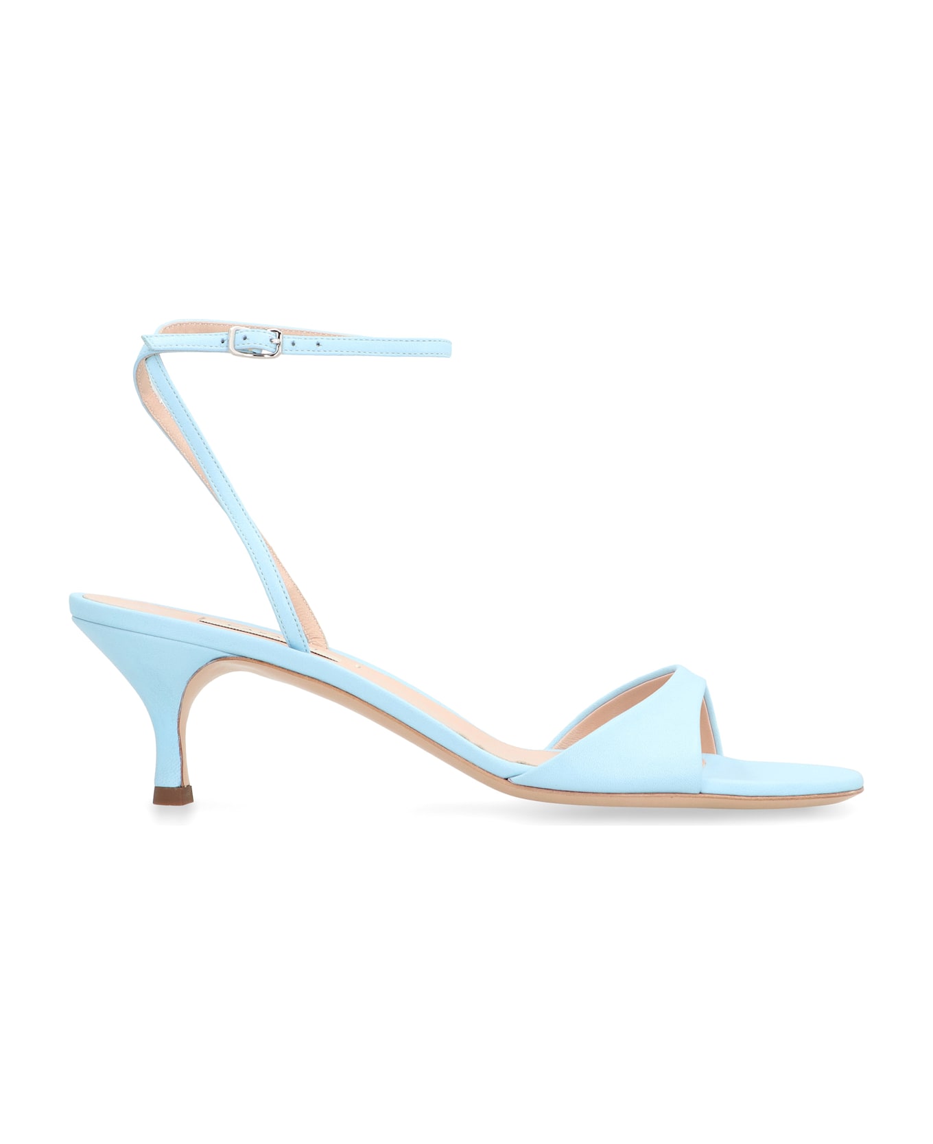 Casadei Minorca Leather Sandals - Light Blue