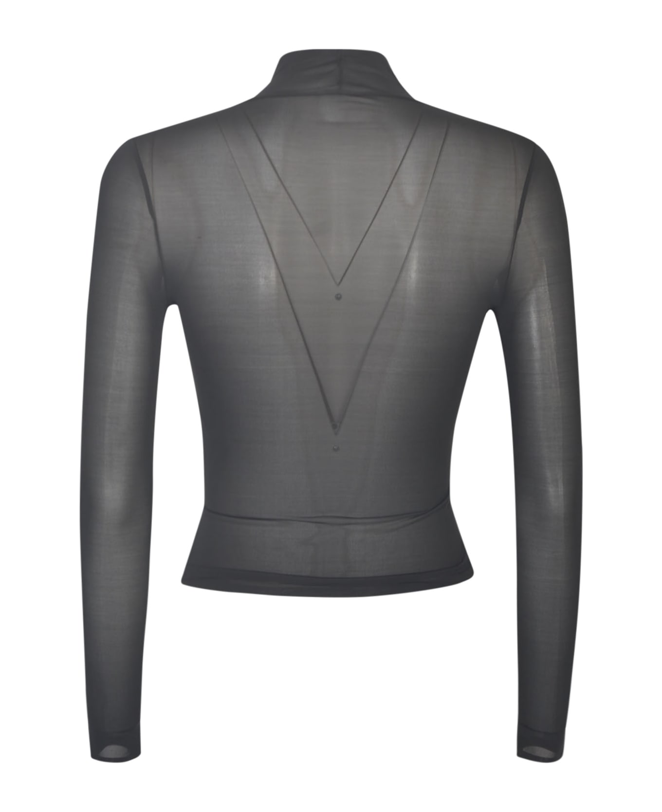 Courrèges See-through Fitted Top - BLACK