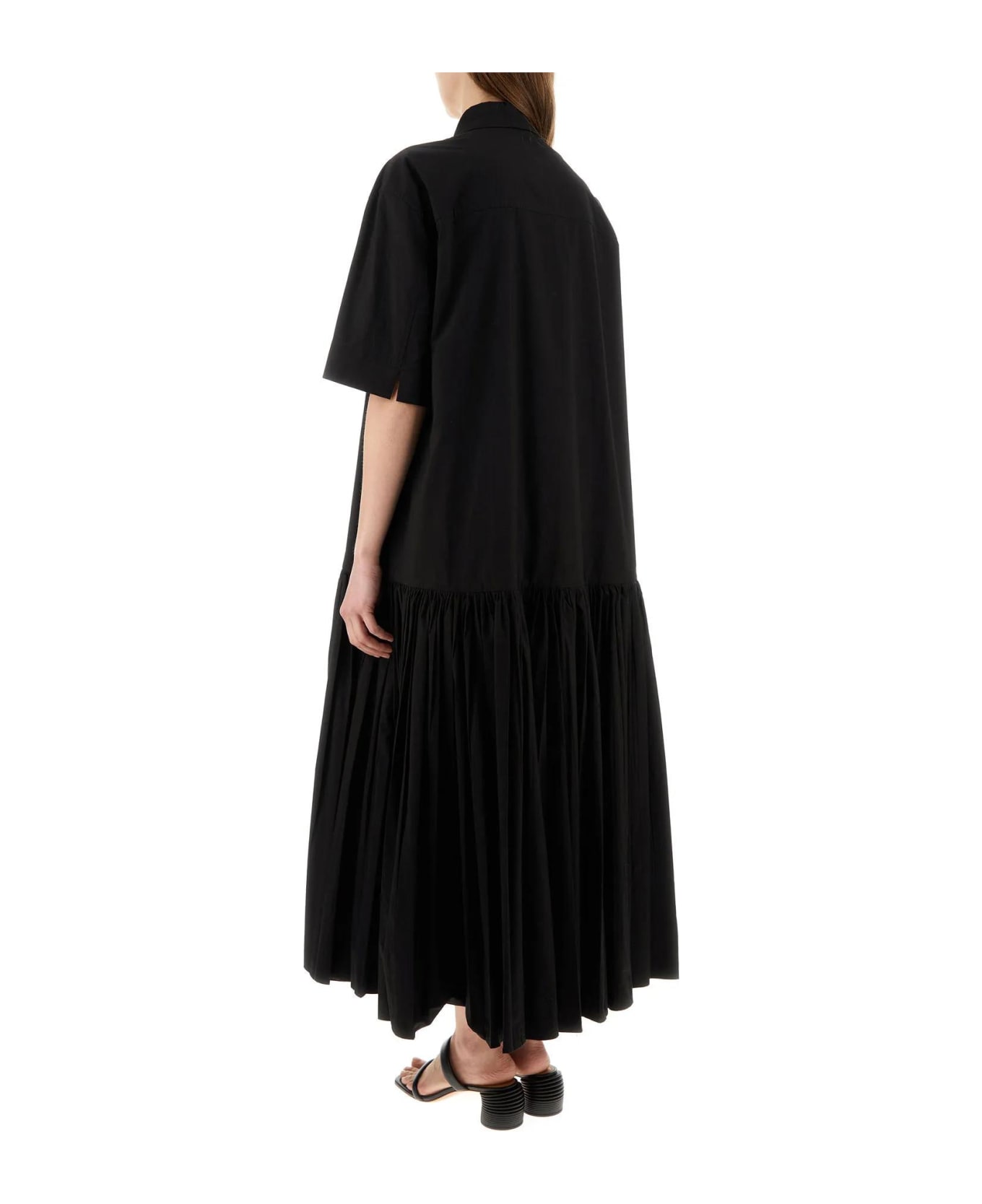 Jil Sander Black Poplin Shirt Dress - Black