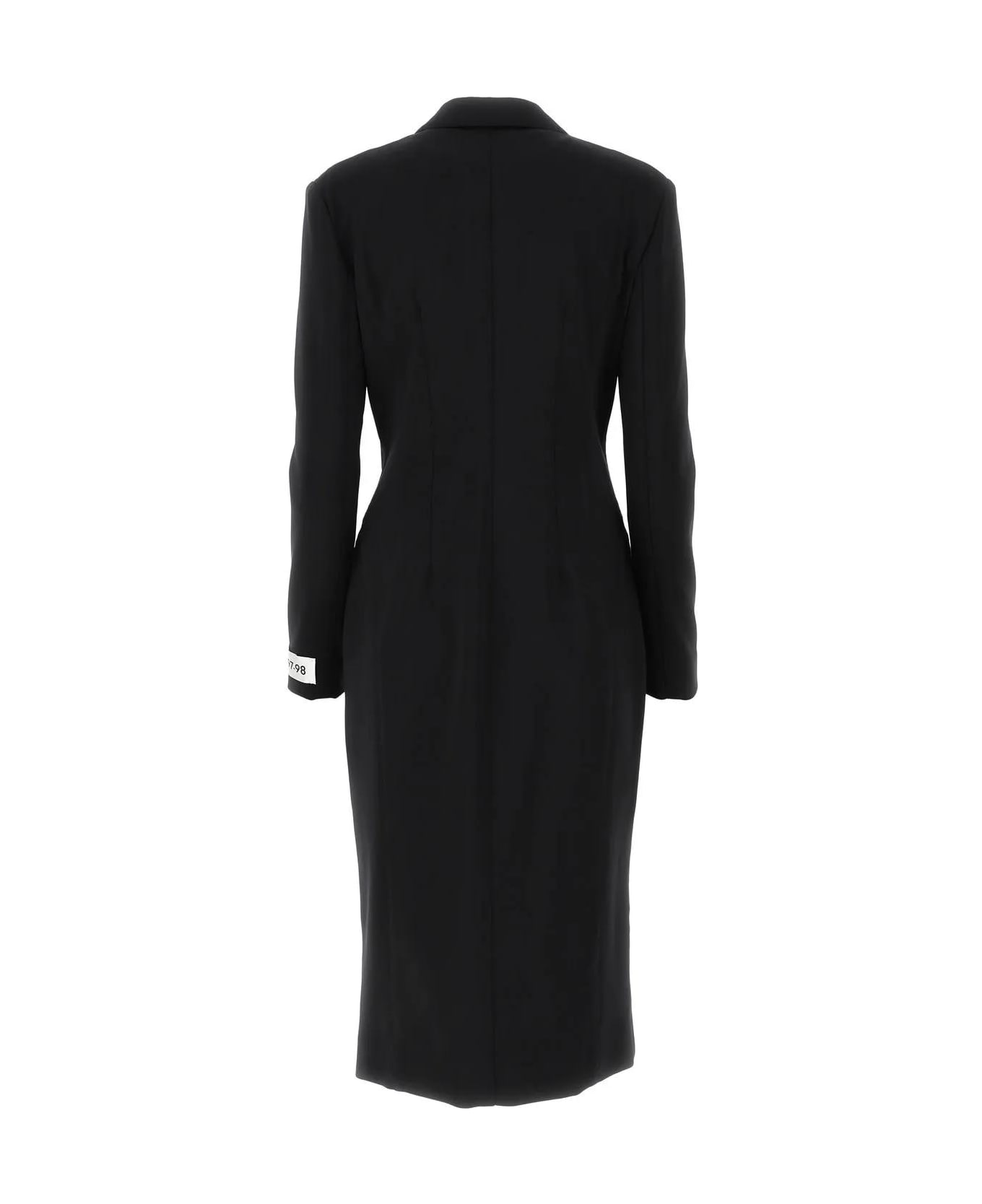 Dolce & Gabbana Black Stretch Tech Jersey Blazer Dress - BLACK
