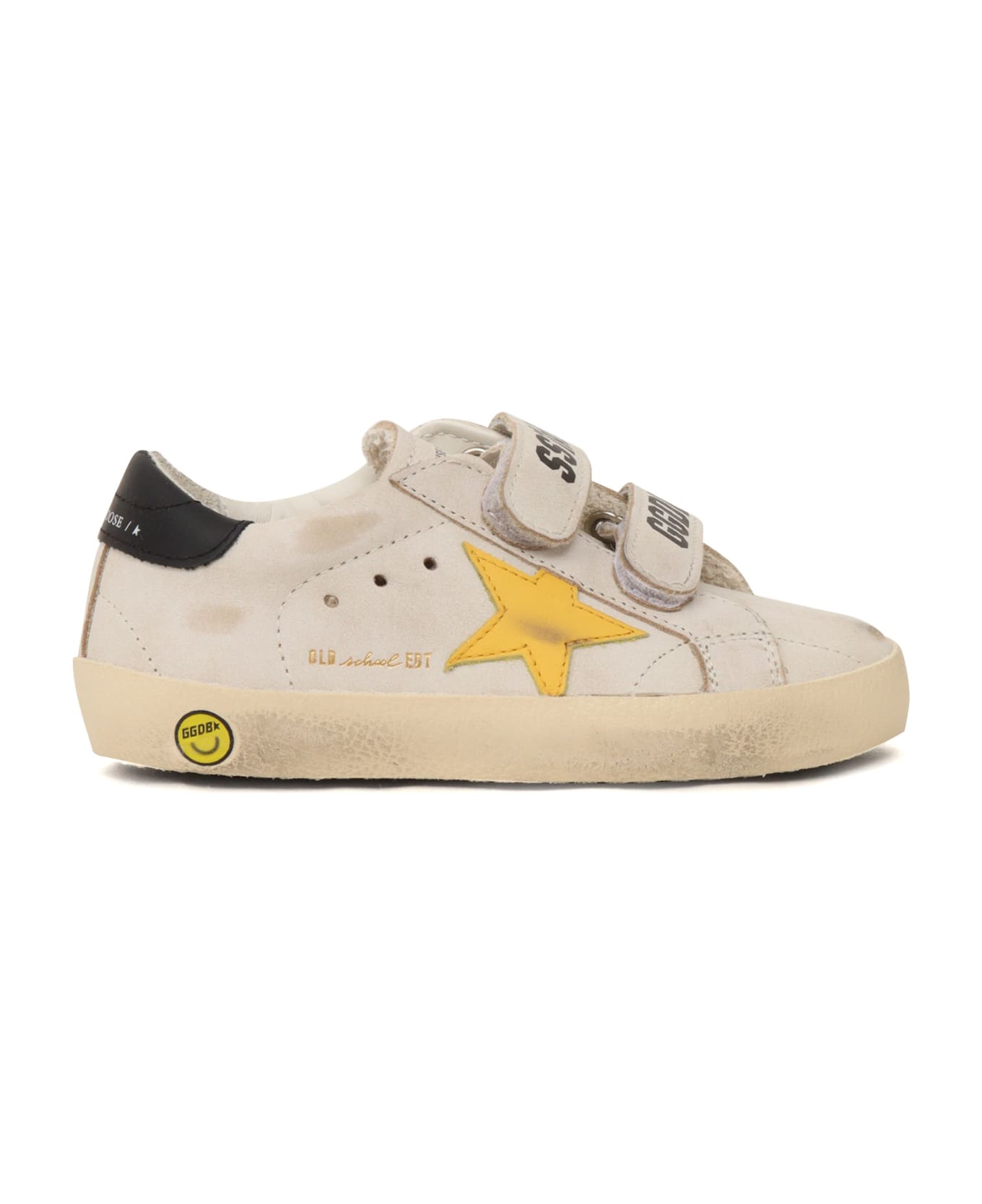 Golden Goose Old School Leather Upper Star Heel And List - WHITE