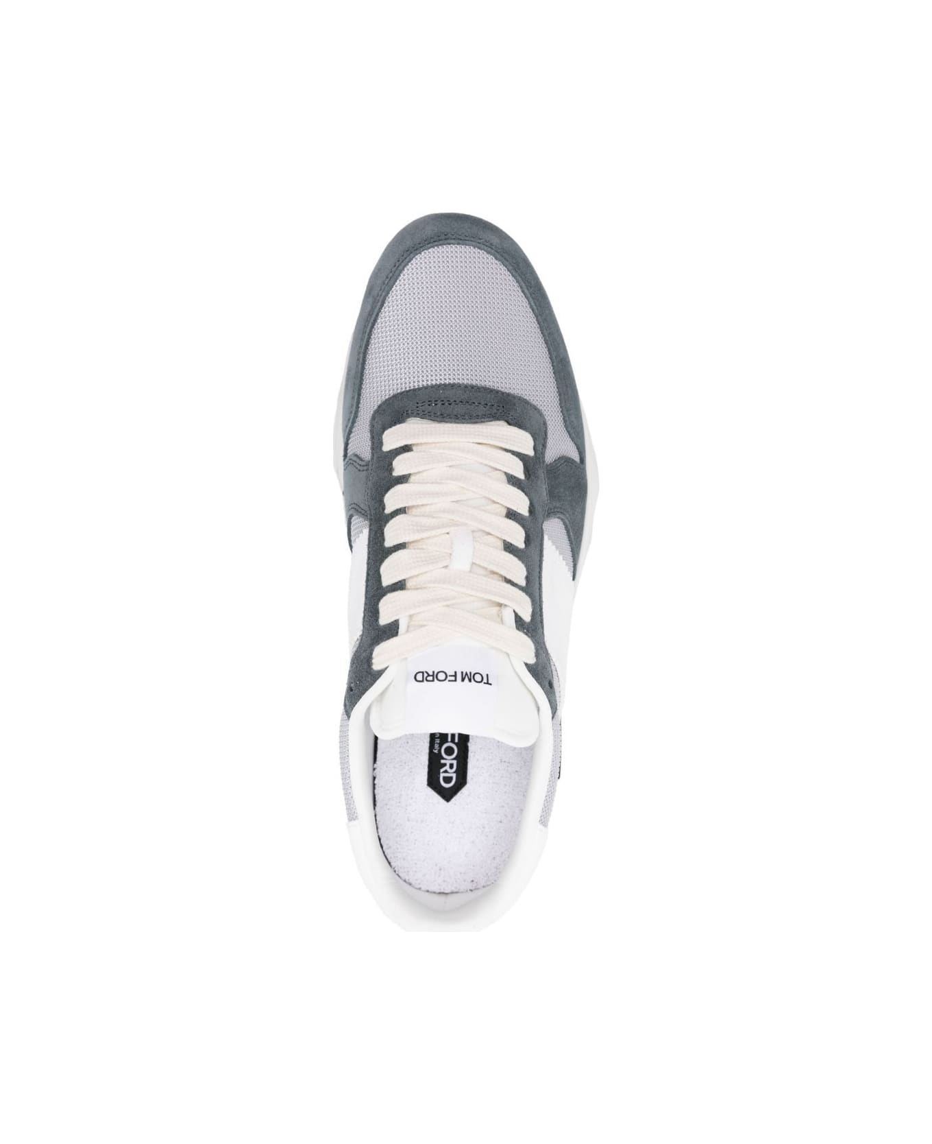 Tom Ford Low Top Sneakers - Silver Petrol Blue White