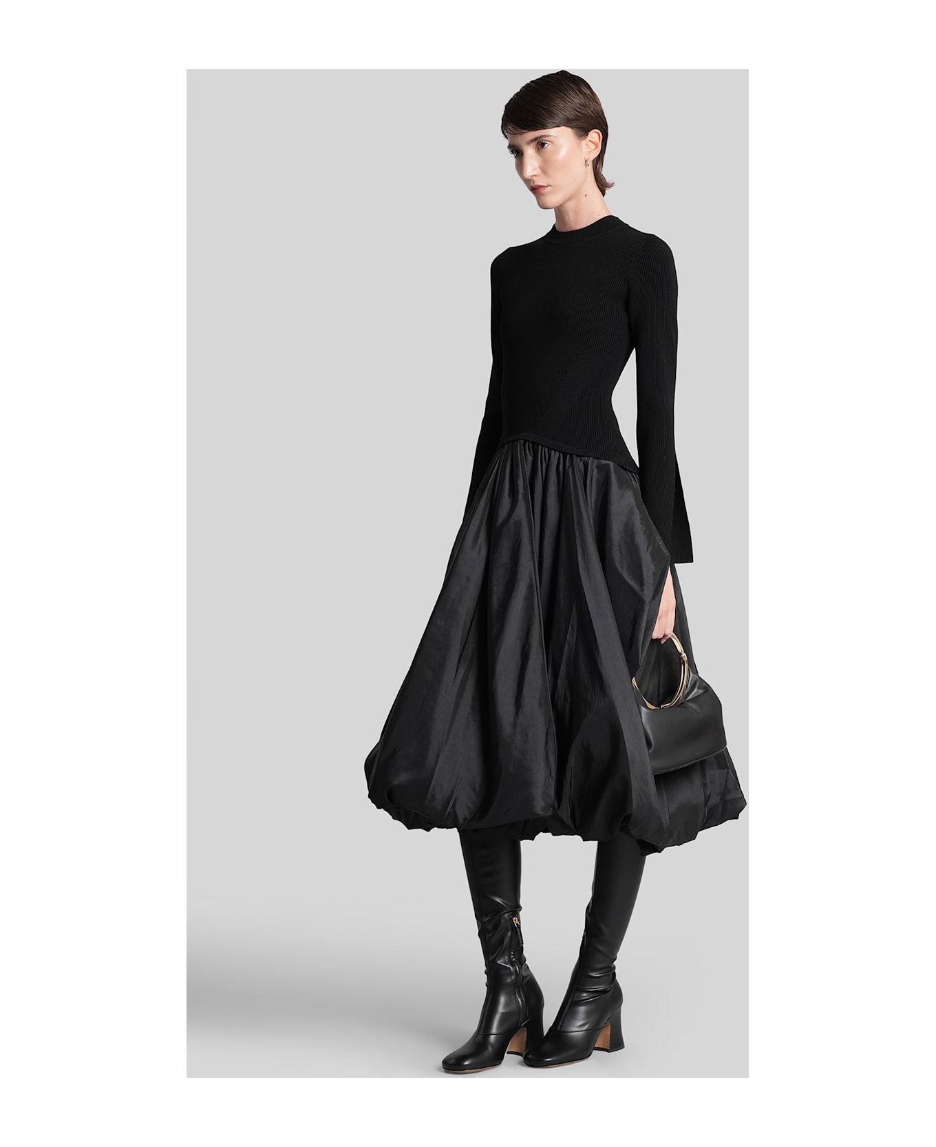 Simkhai Kenlie Long Dress In Black Viscose - Black