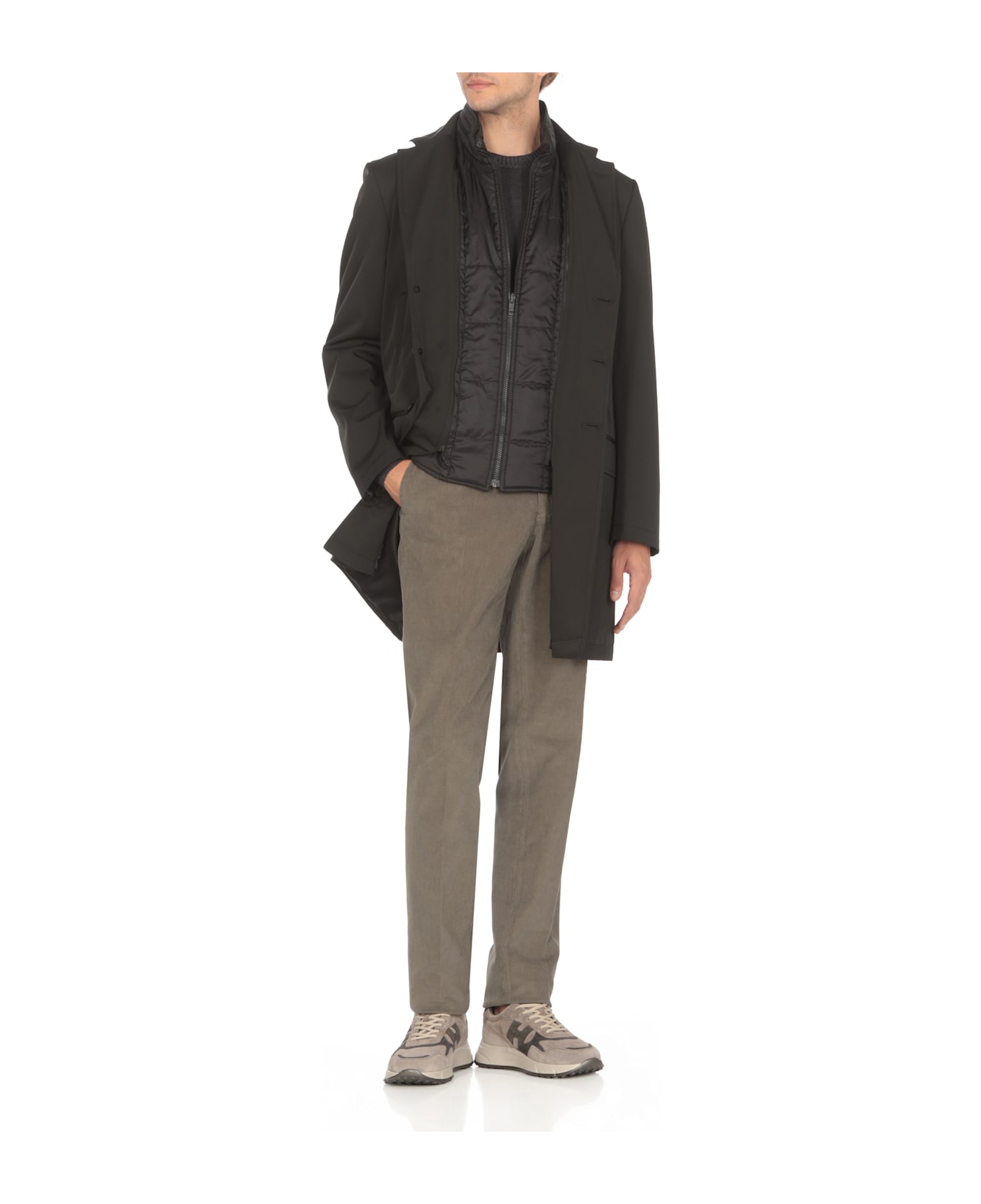 Fay Padded Coat - Black