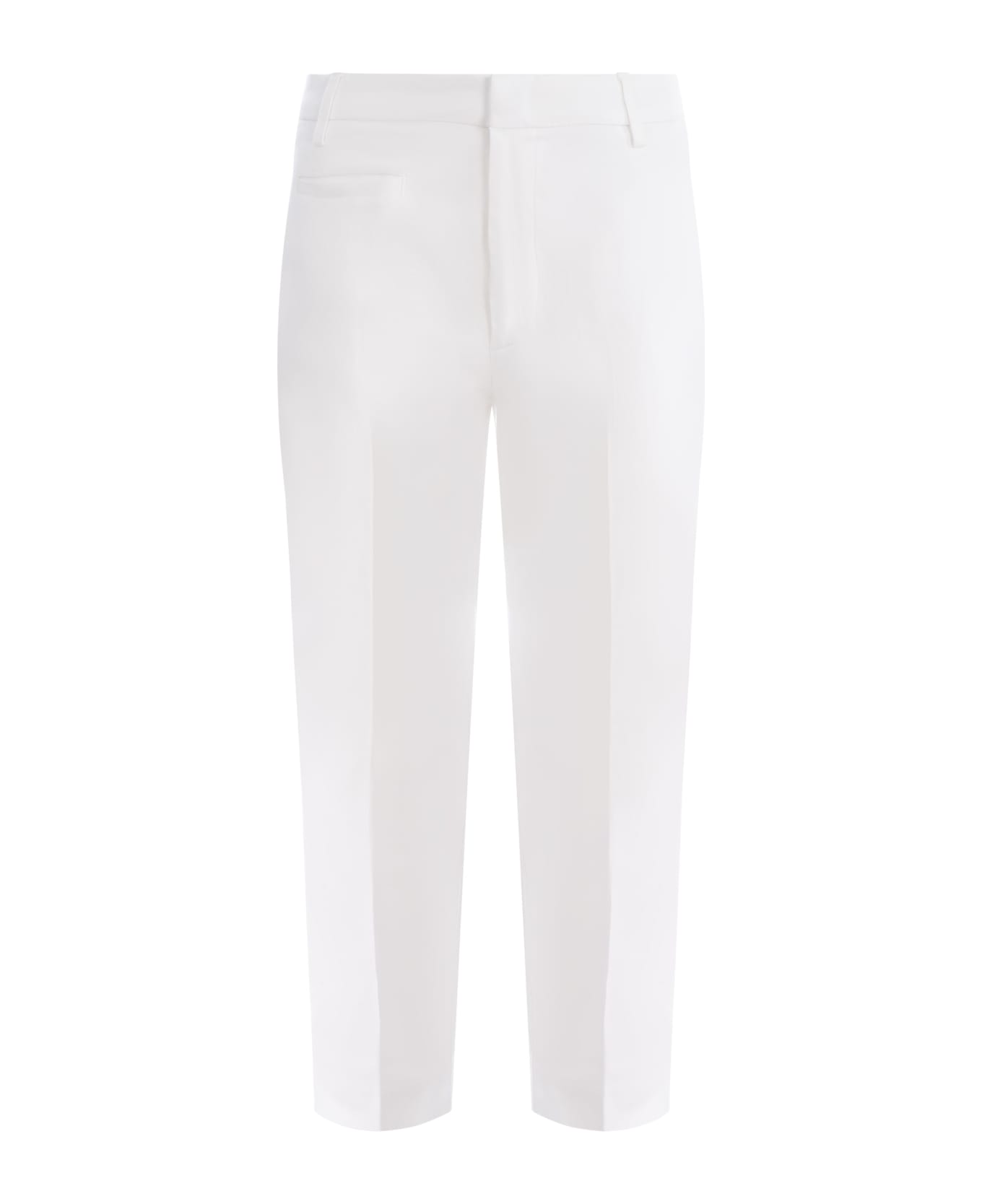 Dondup Trousers Dondup "ariel" In Stretch Cotton - Bianco