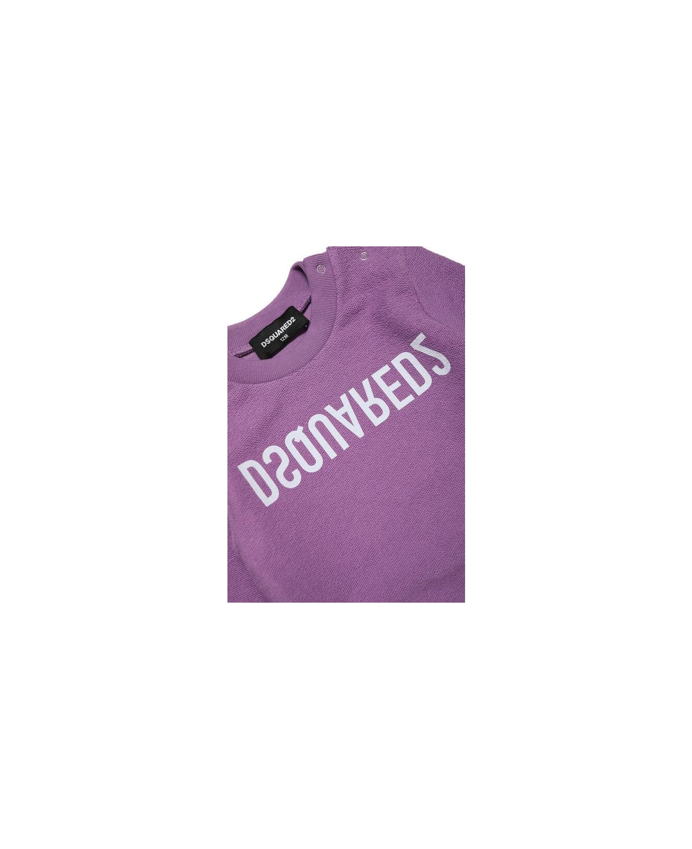 Dsquared2 Sweatshirt With Print - Wisteria ニットウェア＆スウェットシャツ