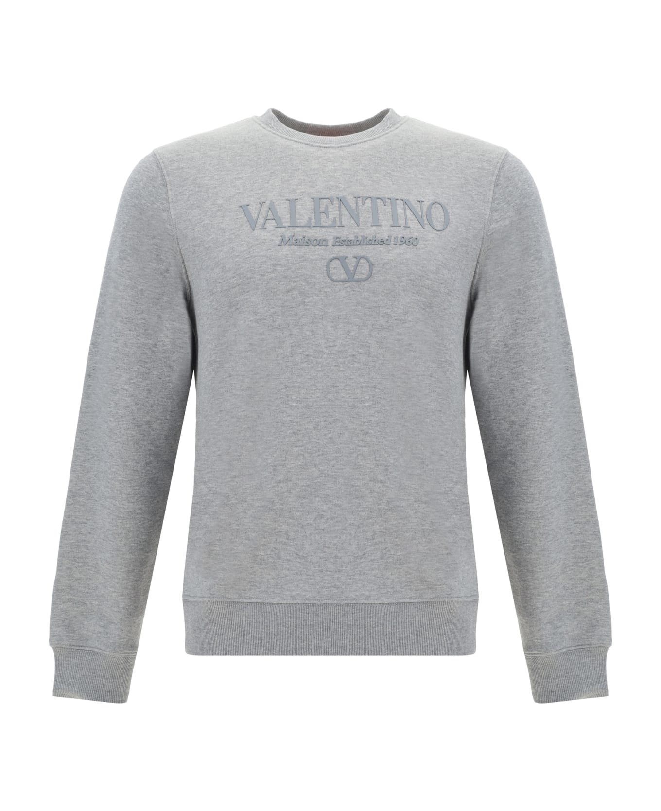 Valentino Sweatshirt With Print - Grigio Melange