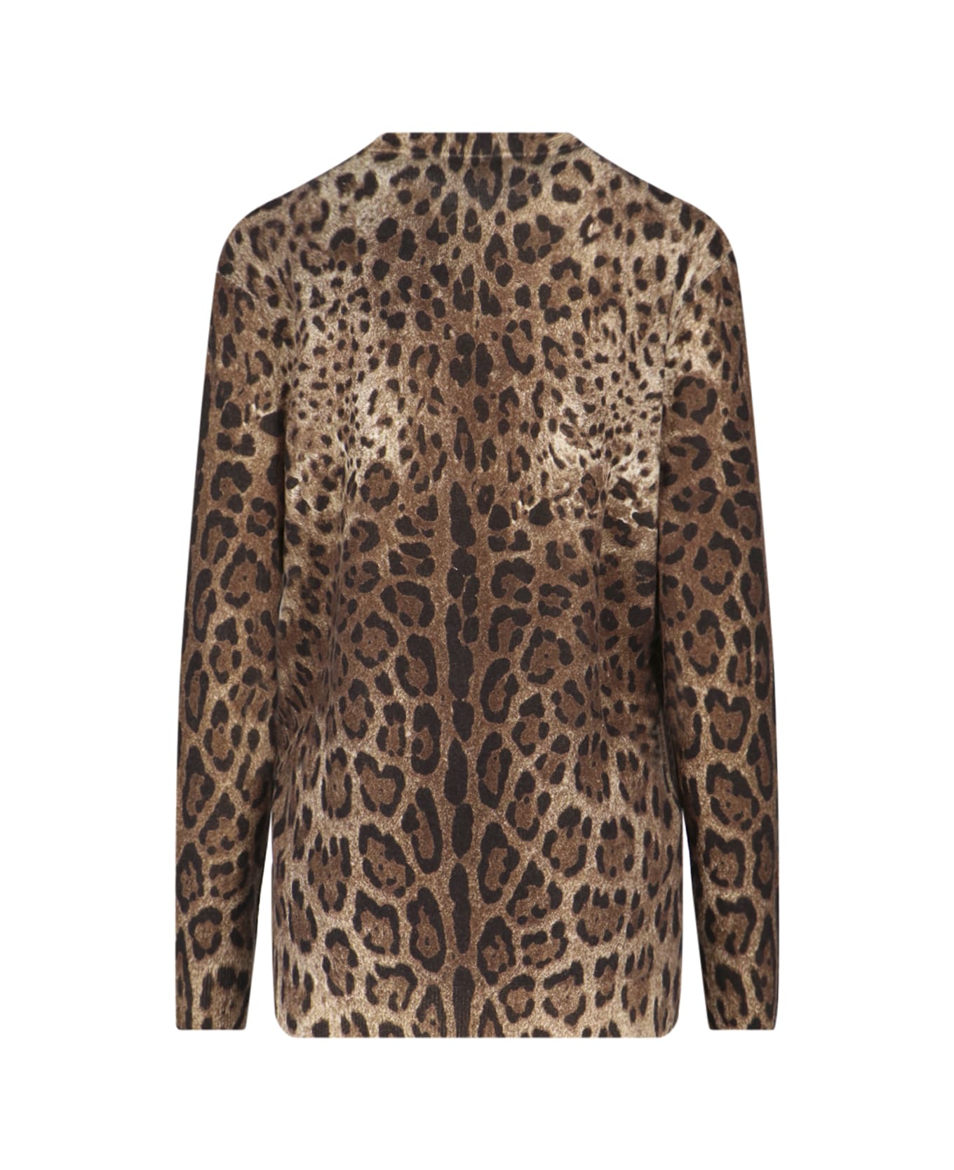 Dolce & Gabbana Leopard Printed Cardigan - Brown カーディガン