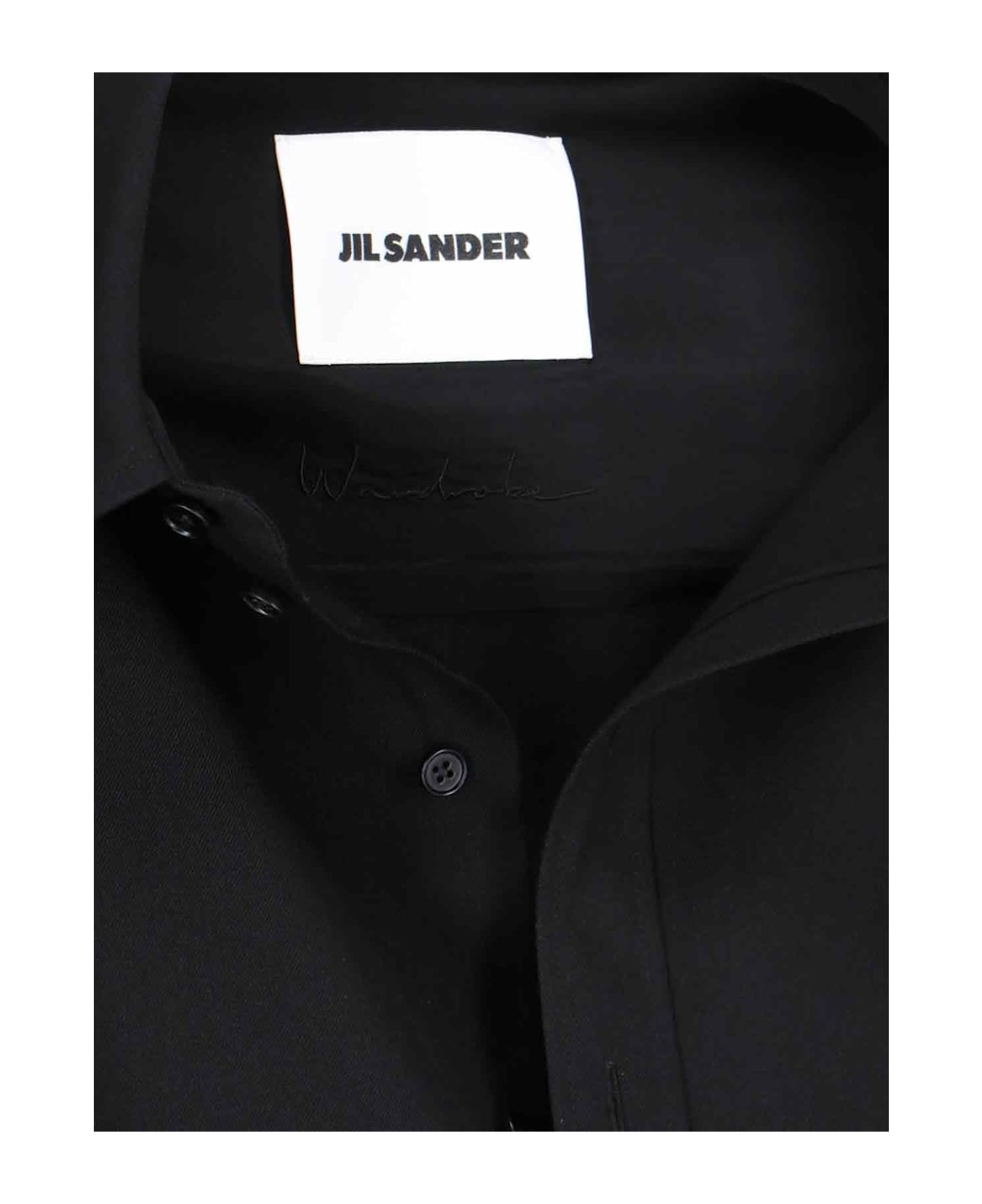Jil Sander Midi Shirt Dress - Black  