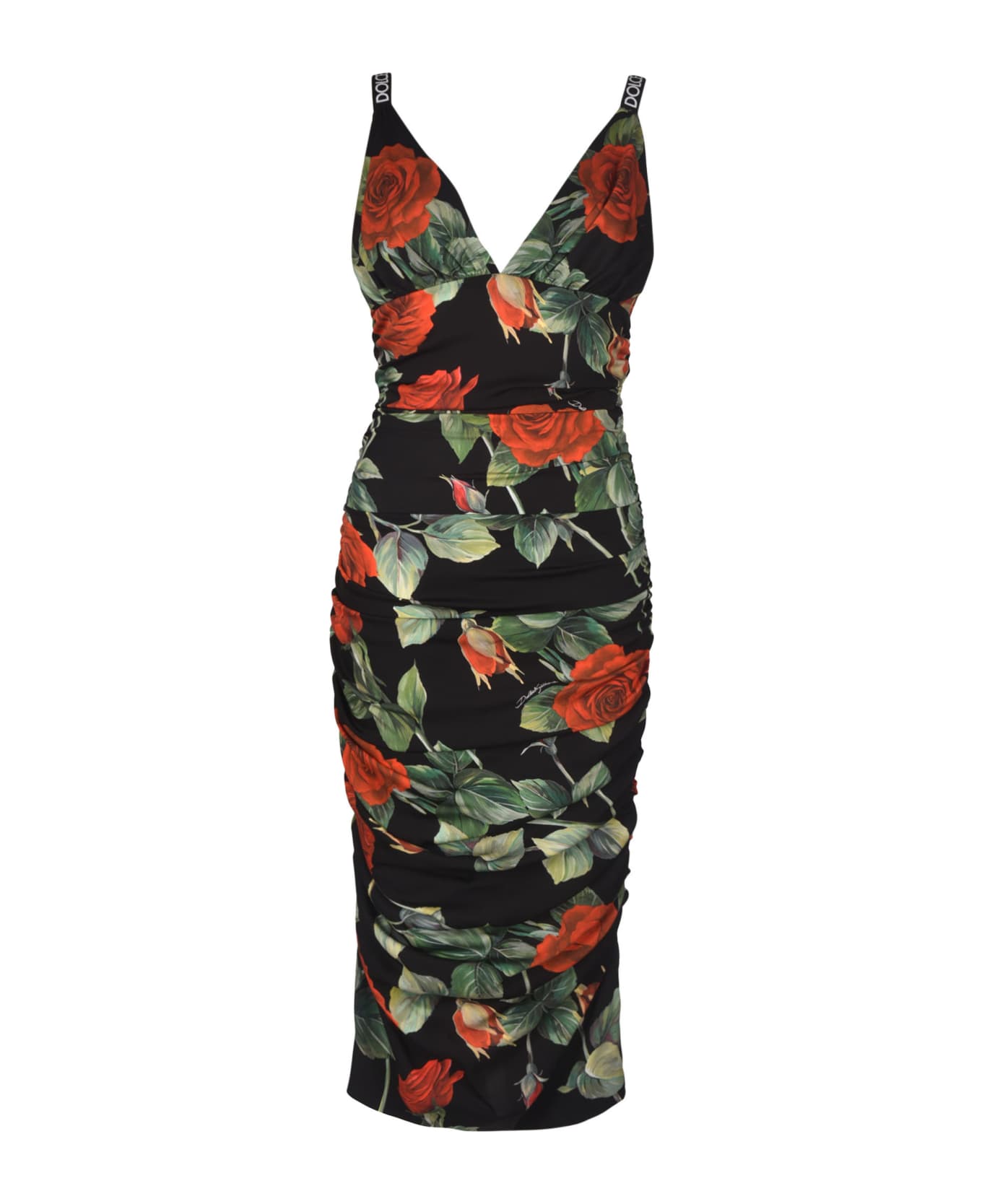 Dolce & Gabbana Abito Rose F.do Nero - Zo Rose F.do Nero