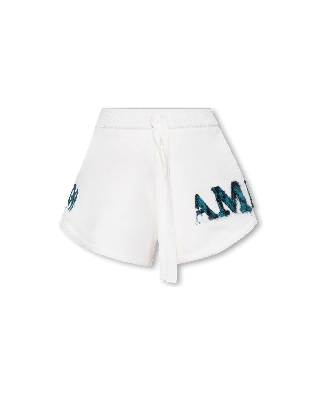 AMIRI Logo Patch Drawstring Shorts - WHITE