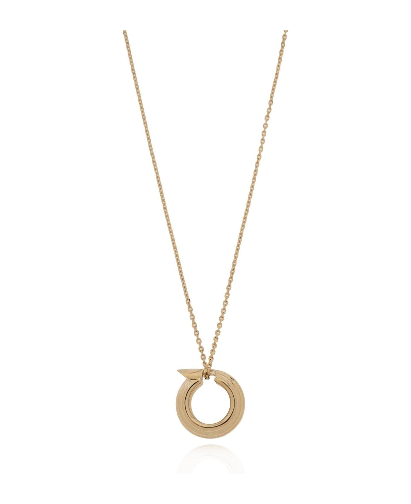 Ferragamo Asymmetric Gancini Pendant Necklace - yellow