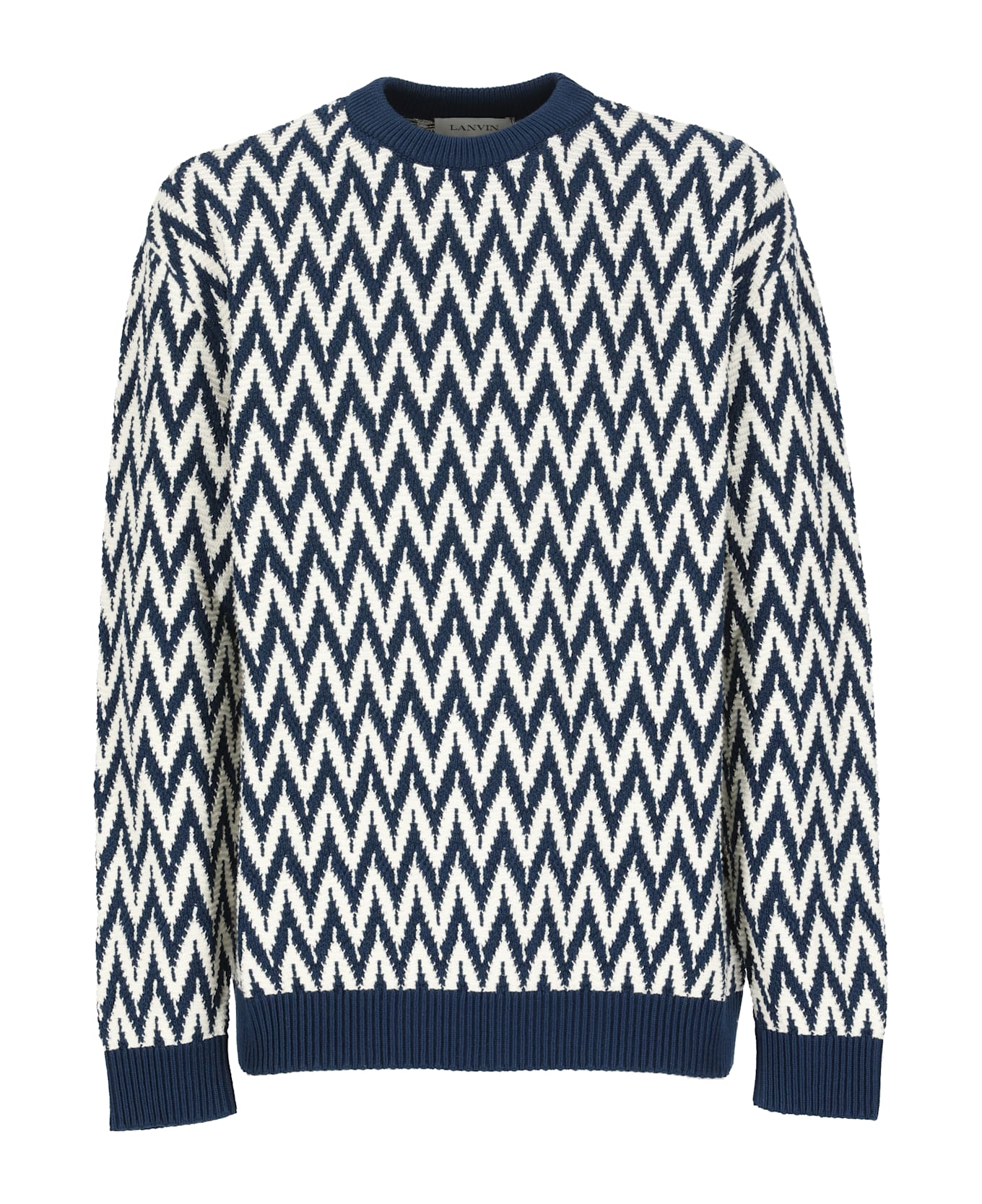 Lanvin Chevron Sweater - Blue