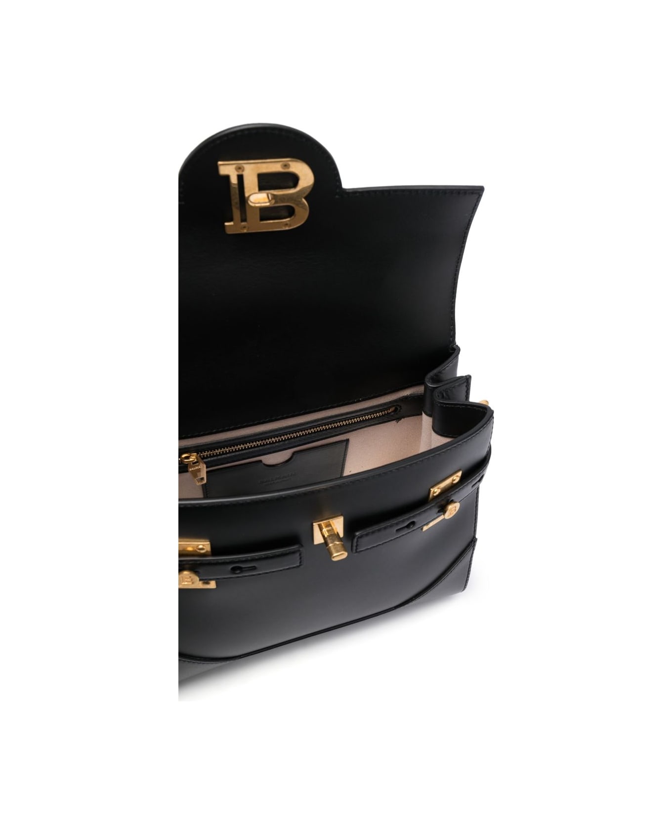 Balmain B-buzz Leather Crossbody Bag - Black